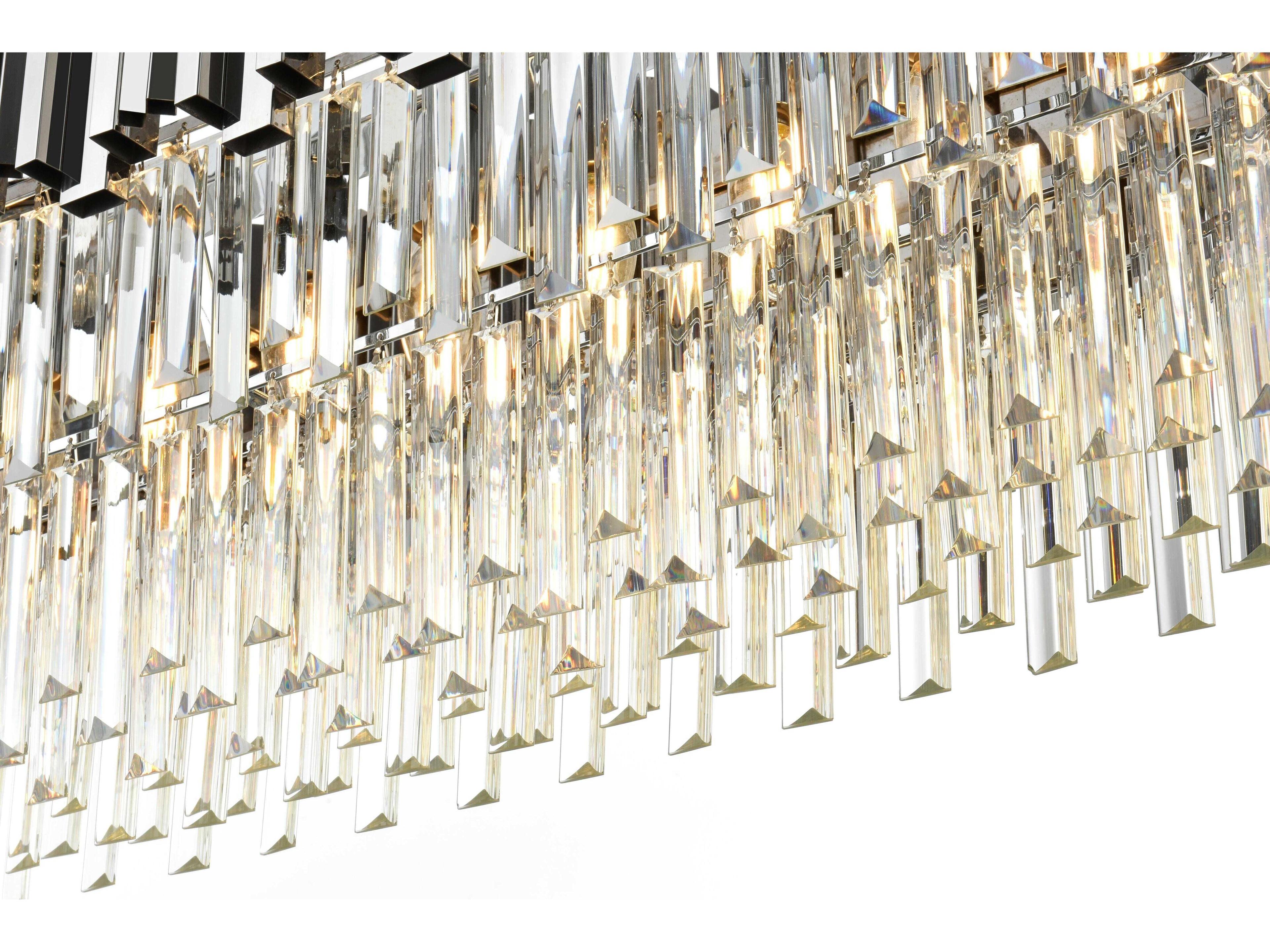 Elegant Lighting Willow 12-Light Chrome Tiered Island Pendant