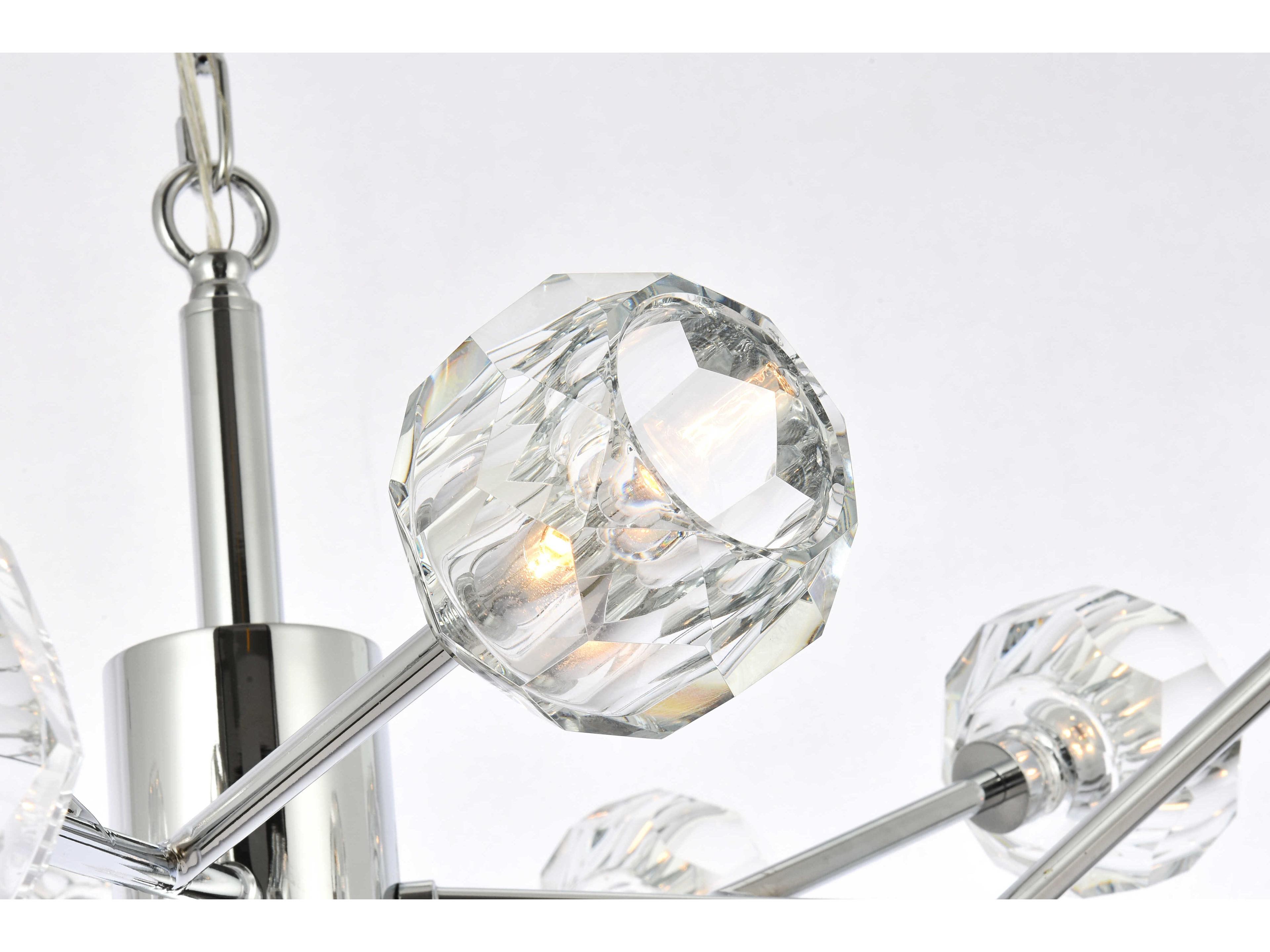 Elegant Lighting Graham 12-Light Chrome Crystal Geometric Pendant