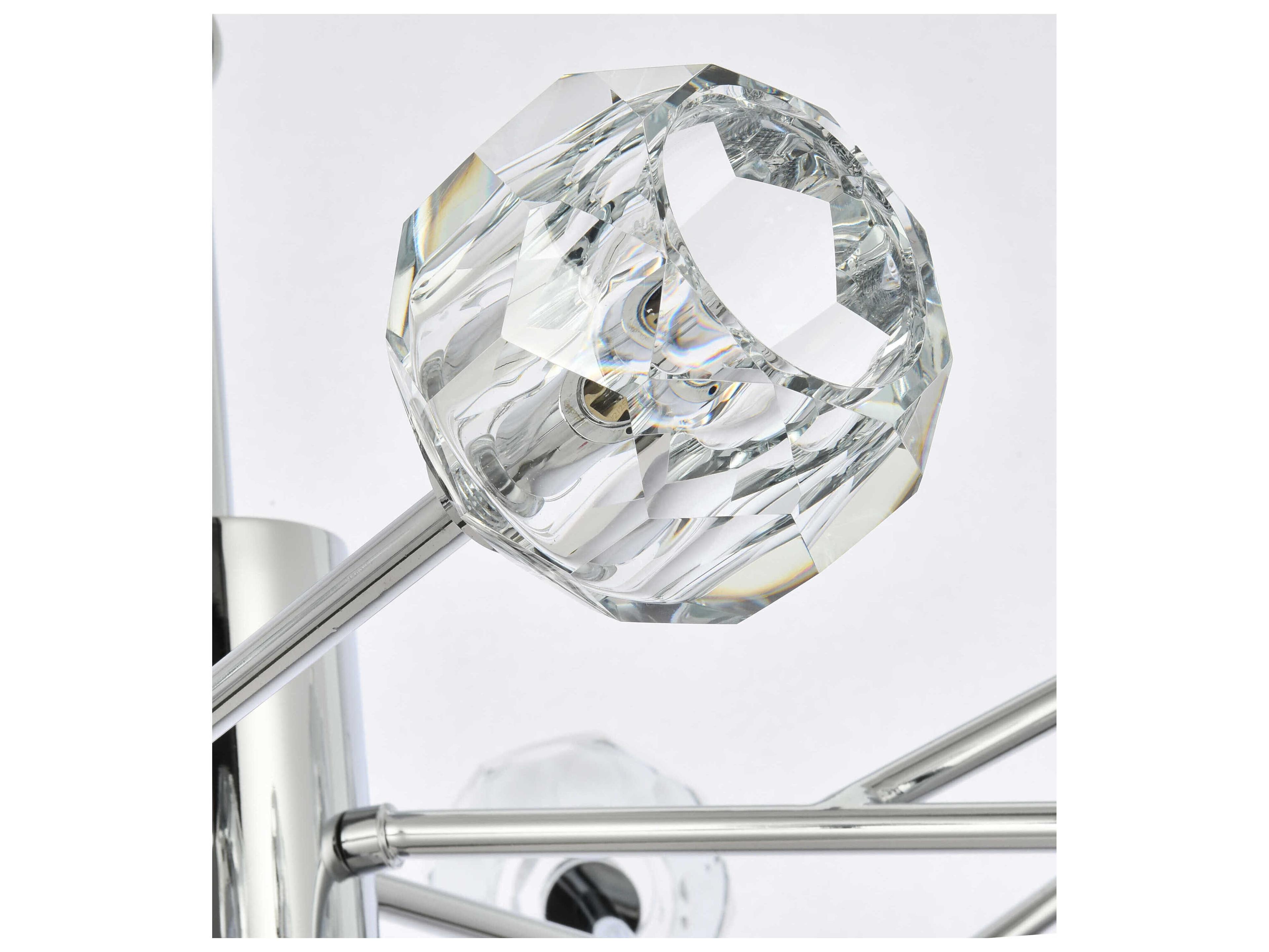 Elegant Lighting Graham 15-Light Chrome Crystal Geometric Pendant