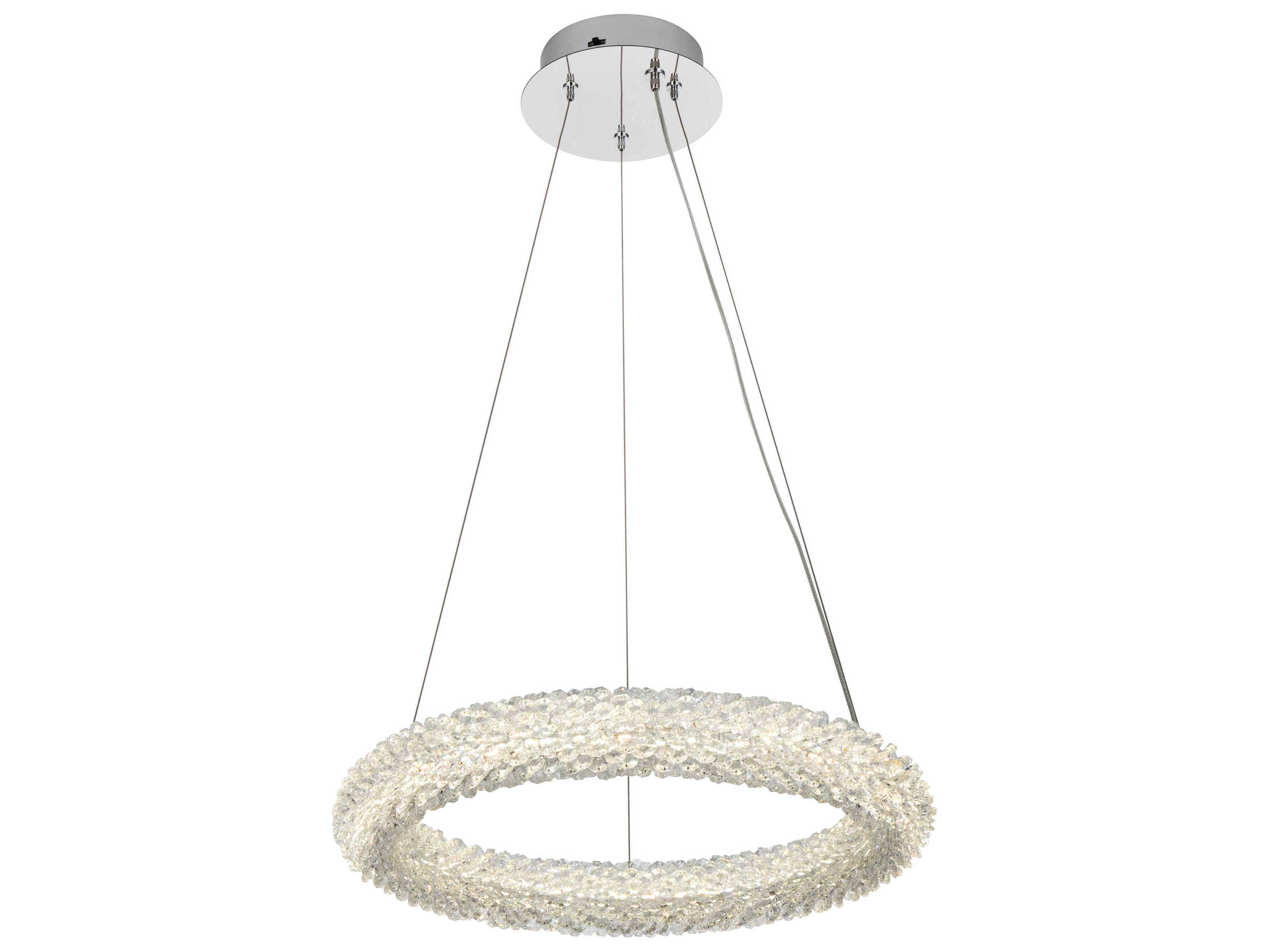 Elegant Lighting Bowen 1-Light Chrome Round Pendant