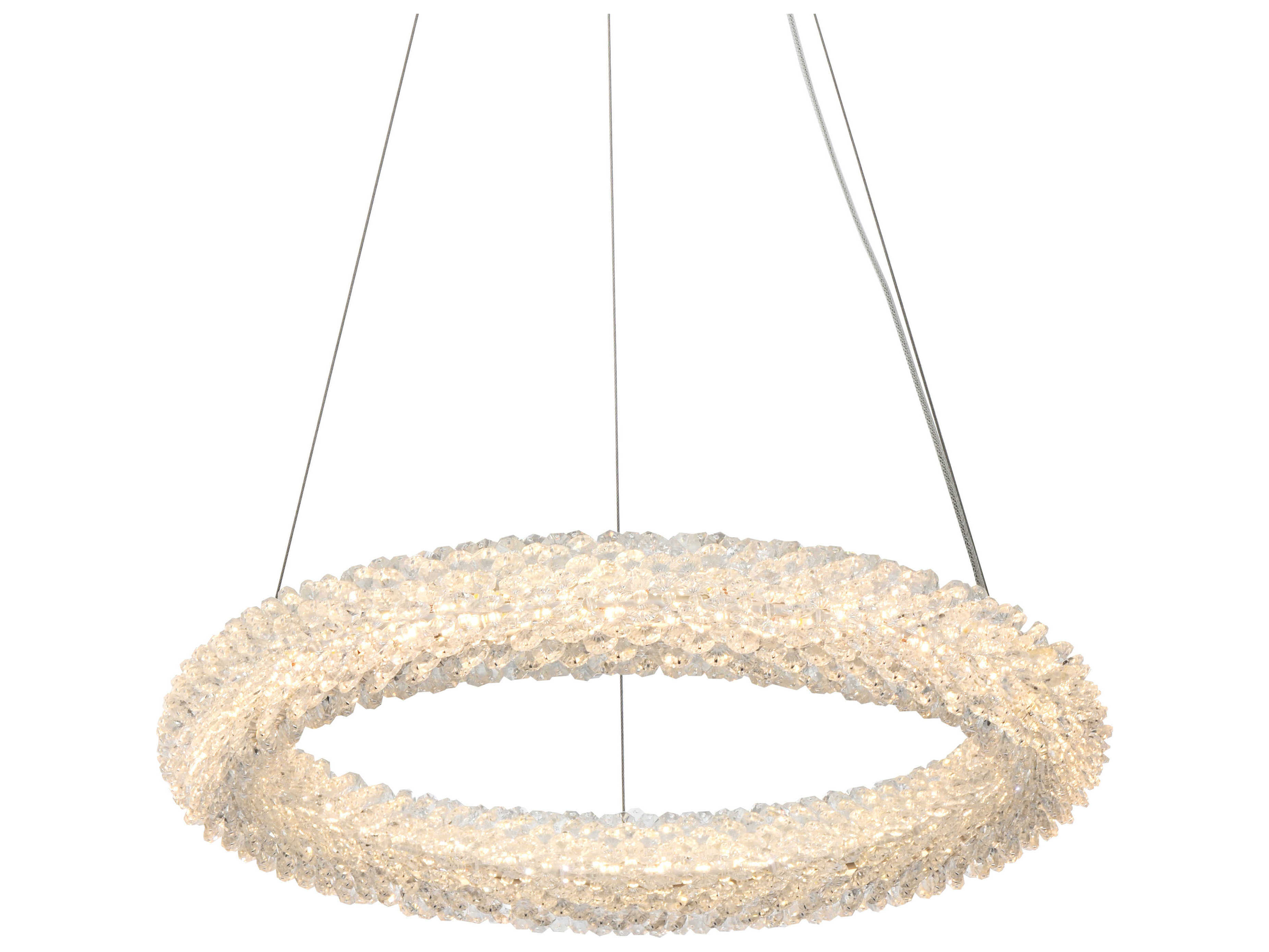 Elegant Lighting Bowen 1-Light Chrome Round Pendant