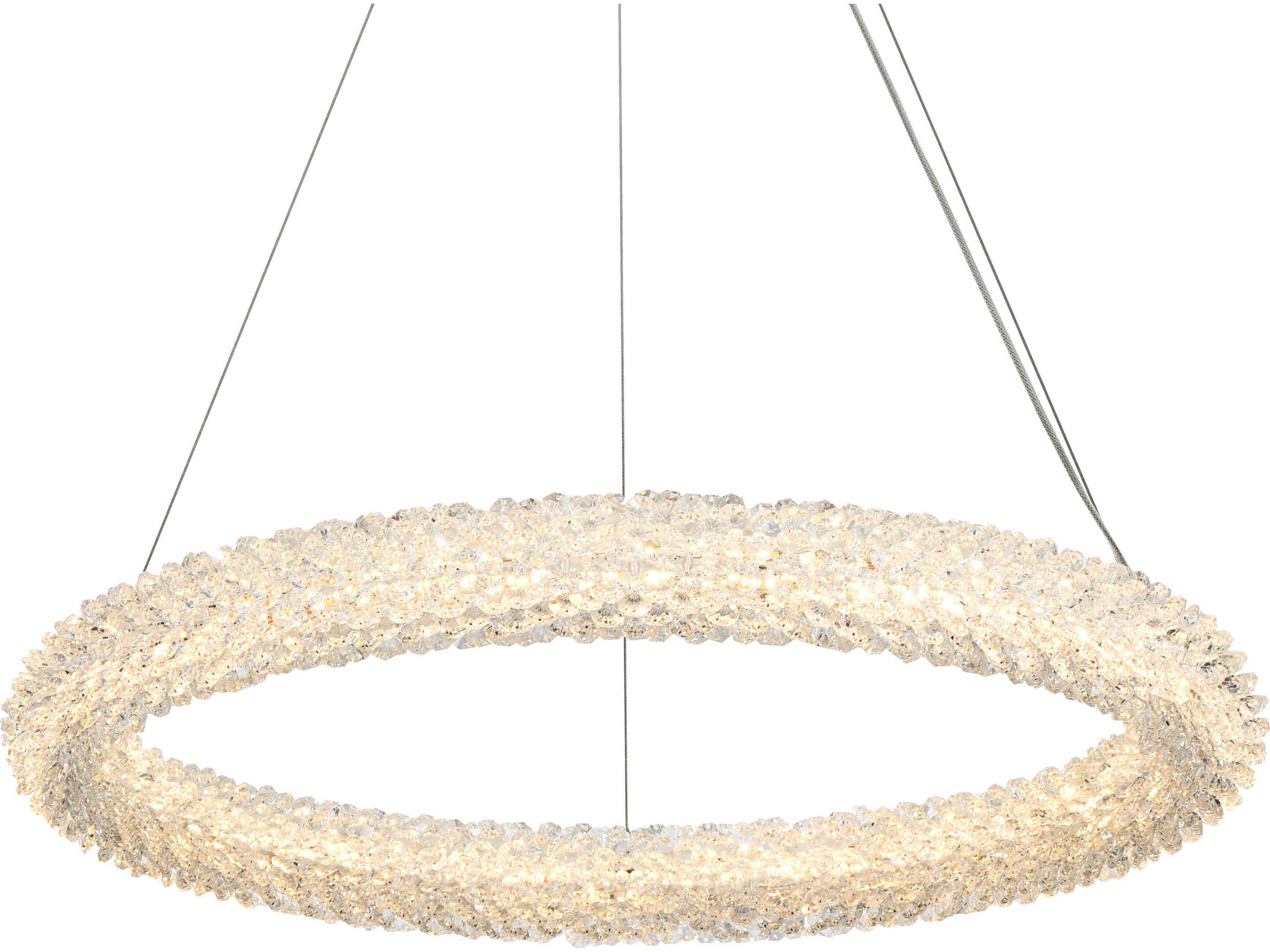 Elegant Lighting Bowen 1-Light Chrome Round Pendant