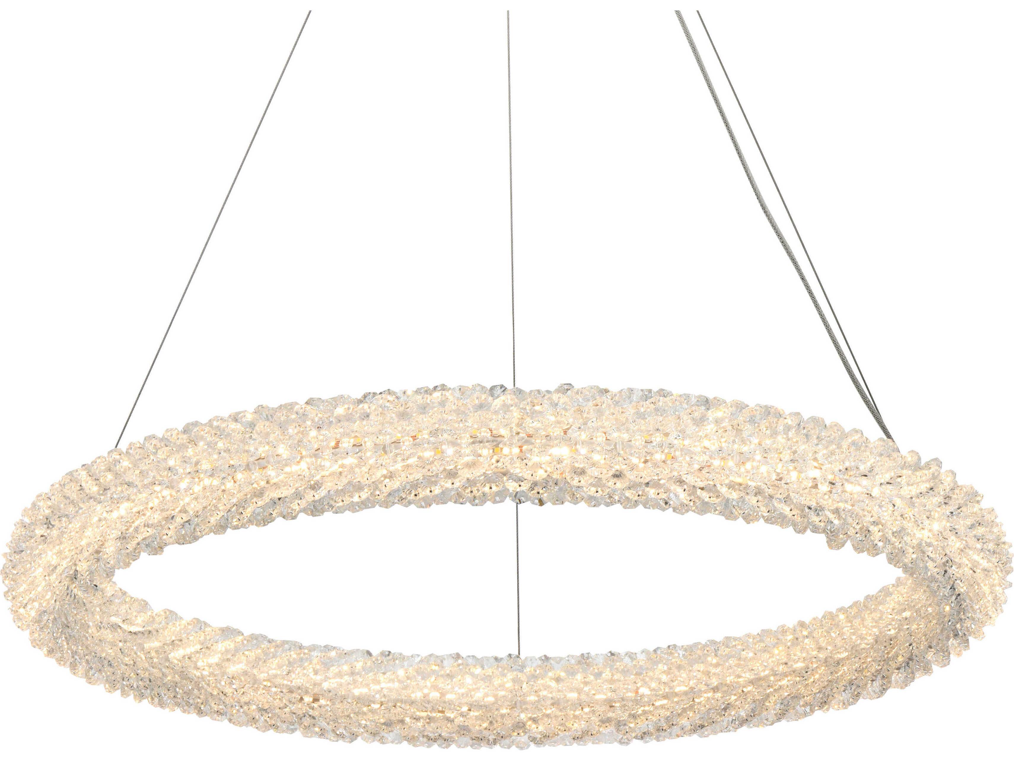 Elegant Lighting Bowen 1-Light Satin Gold Round Pendant