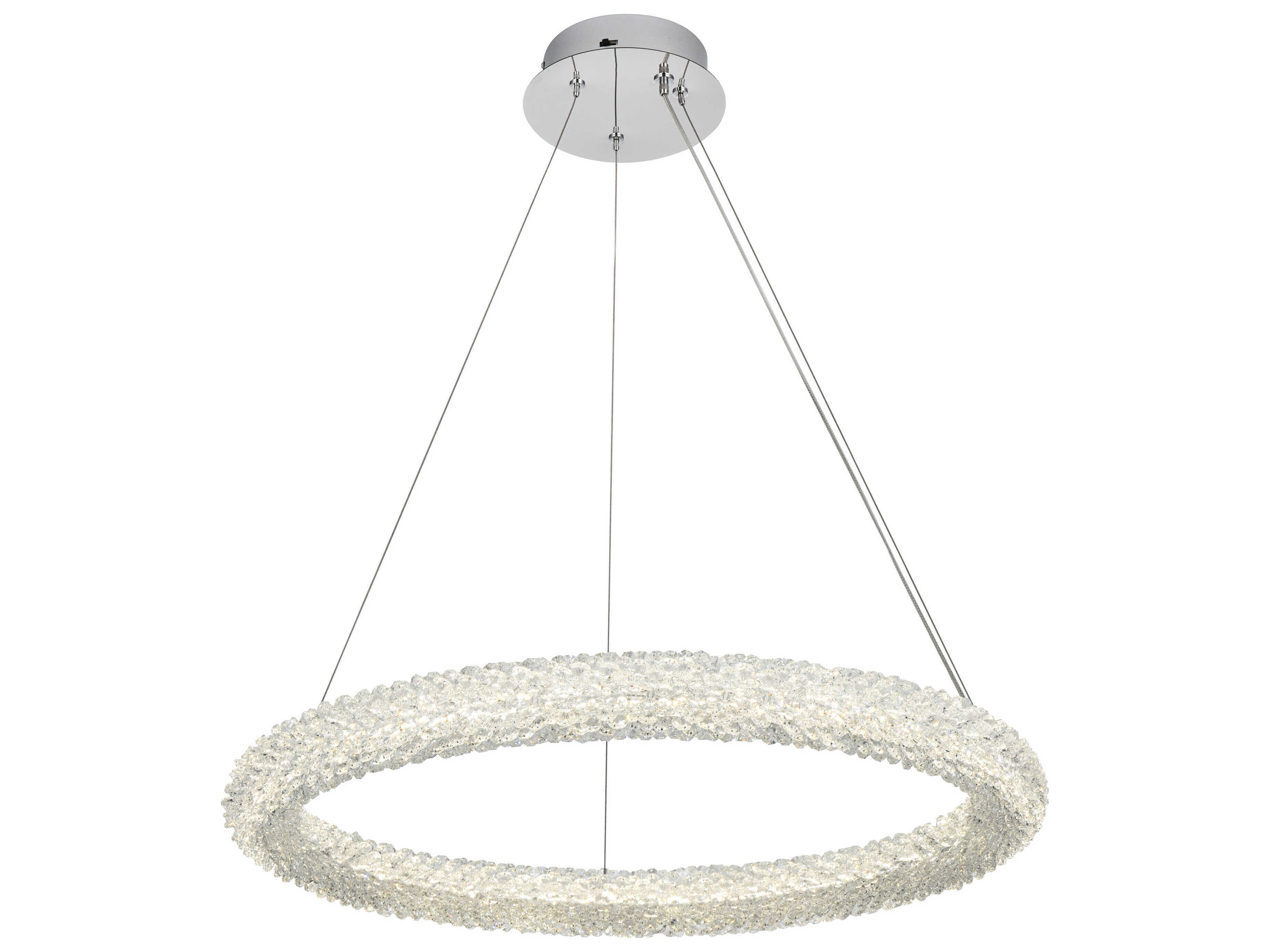 Elegant Lighting Bowen 1-Light Chrome Round Pendant