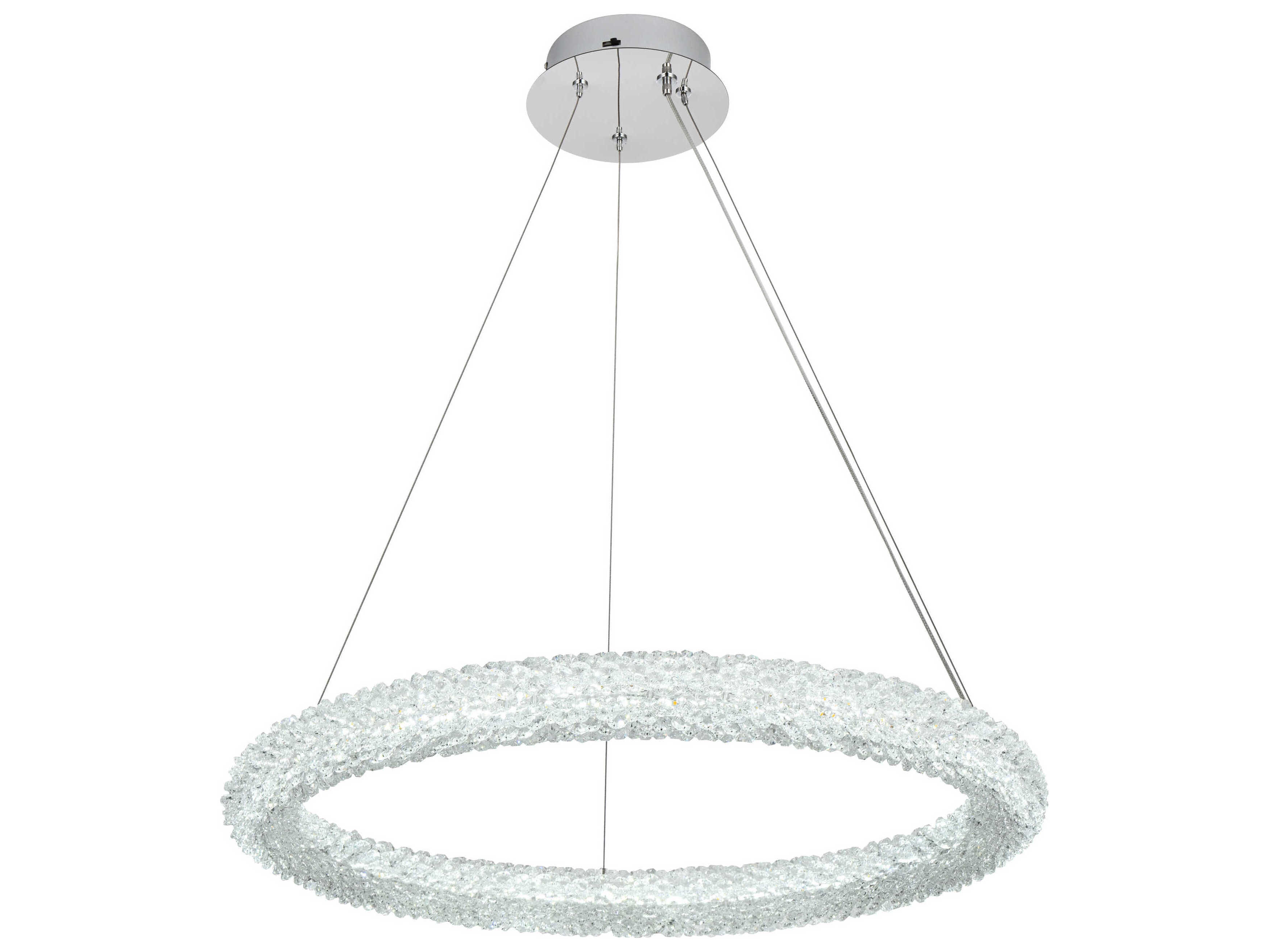 Elegant Lighting Bowen 1-Light Chrome Round Pendant