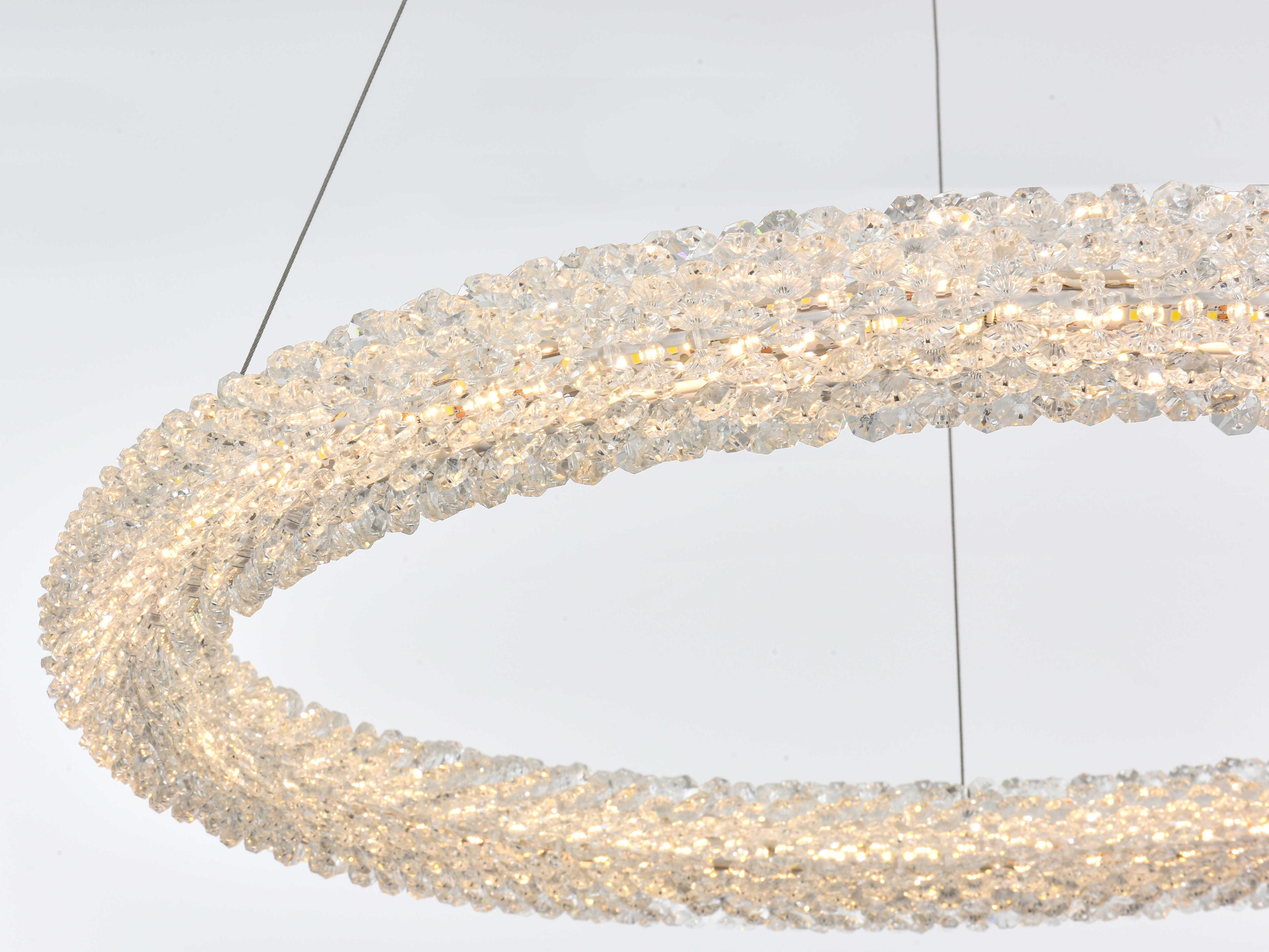 Elegant Lighting Bowen 1-Light Satin Gold Round Pendant
