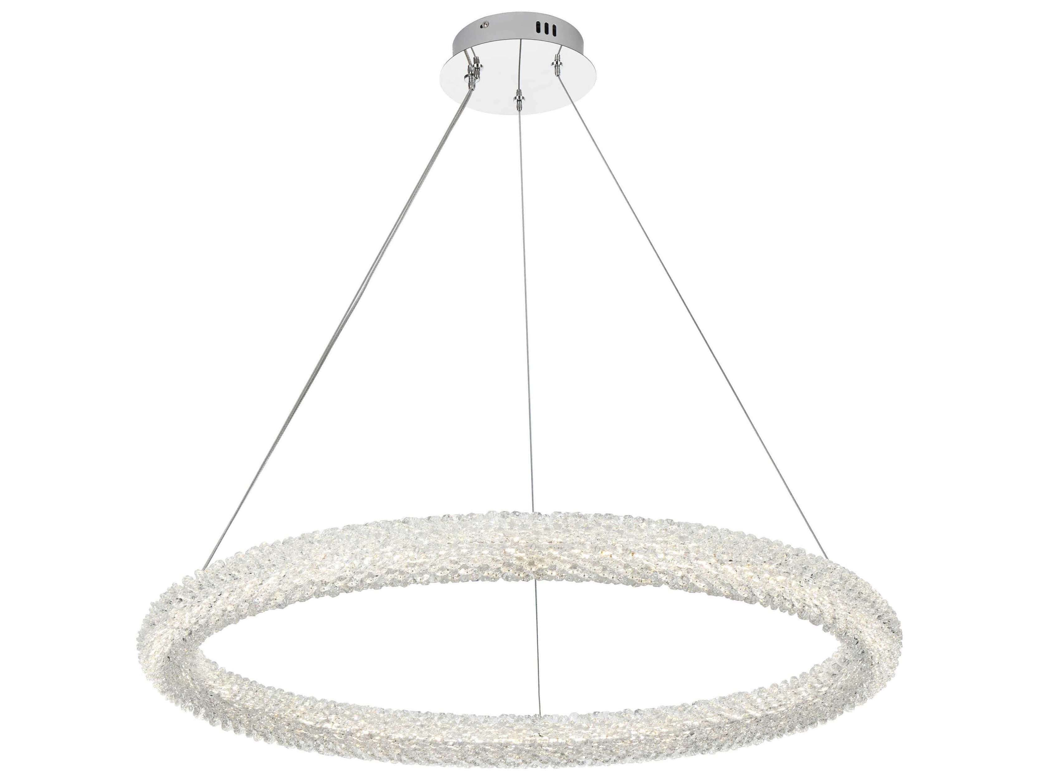 Elegant Lighting Bowen 1-Light Chrome Round Pendant