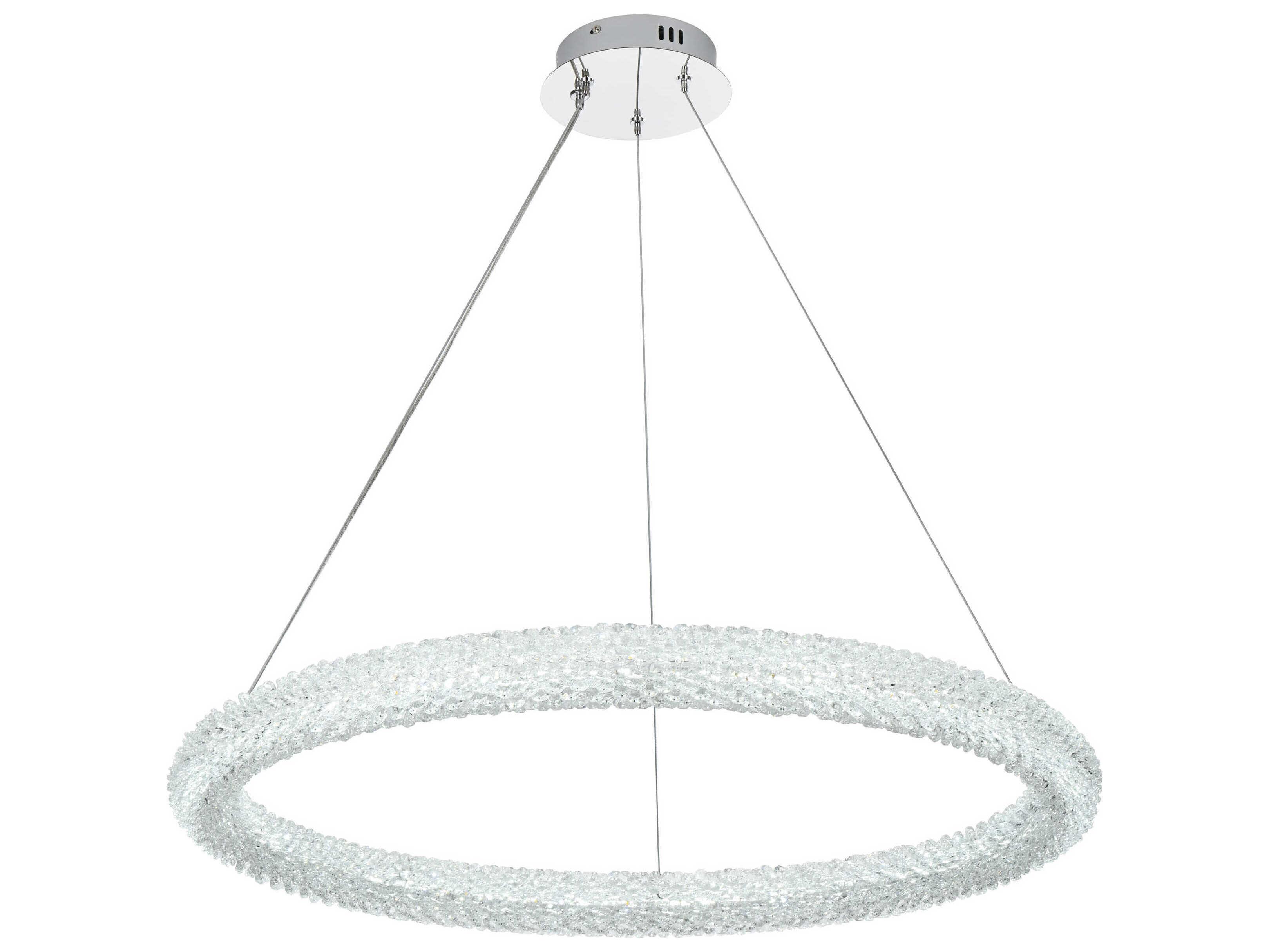 Elegant Lighting Bowen 1-Light Chrome Round Pendant