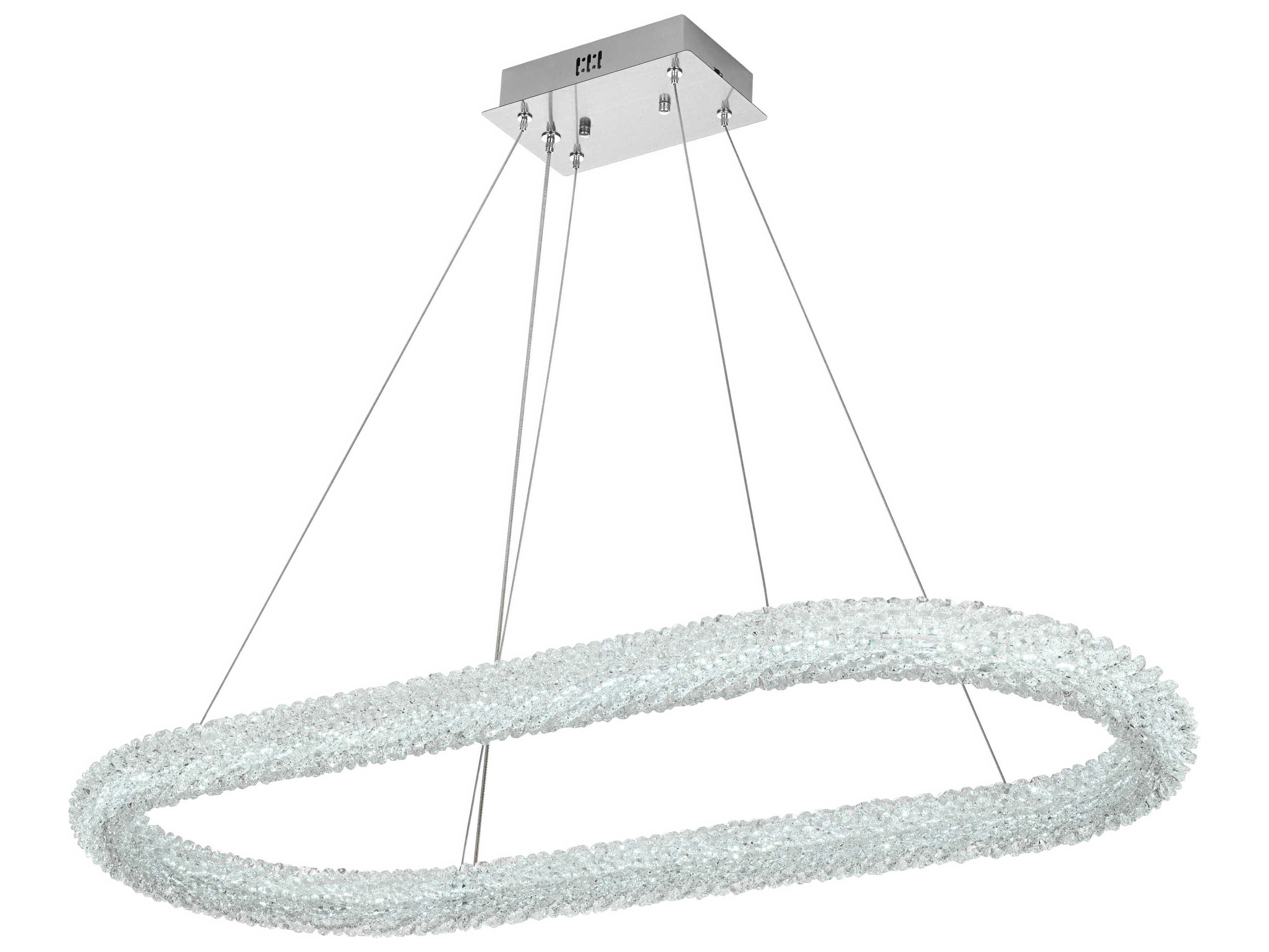 Elegant Lighting Bowen 1-Light Chrome Linear Island Pendant