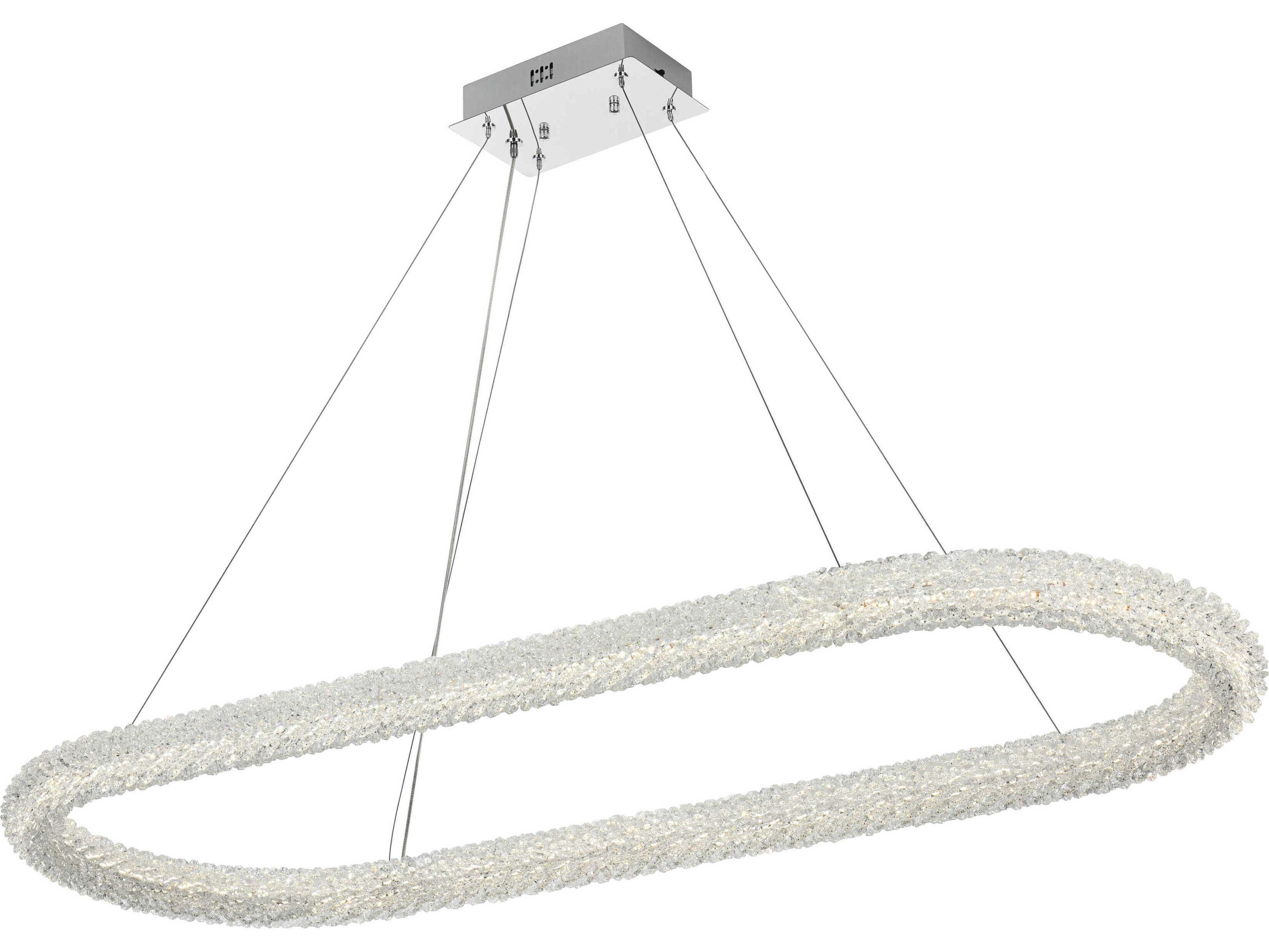Elegant Lighting Bowen 1-Light Chrome Linear Island Pendant