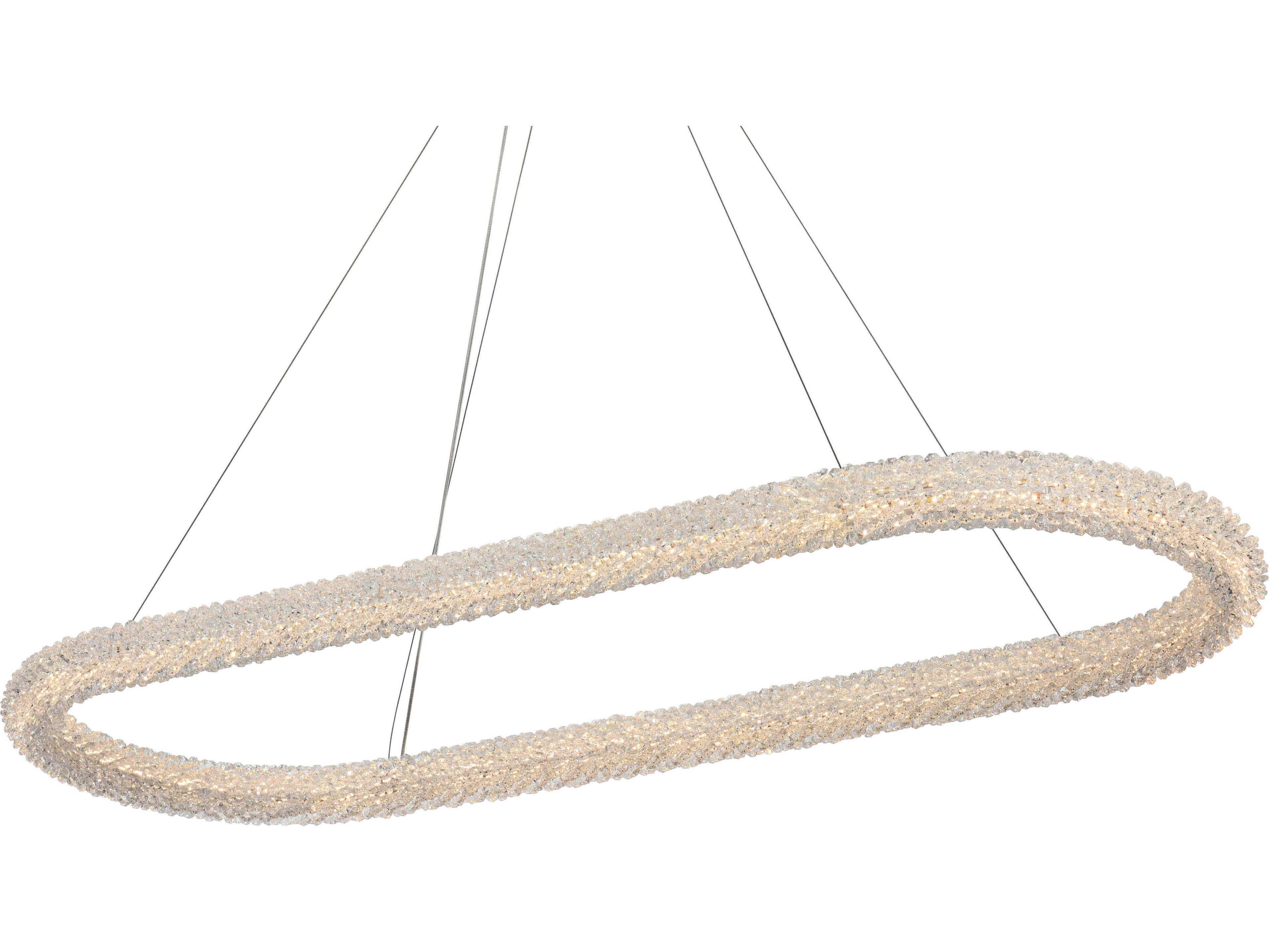 Elegant Lighting Bowen 1-Light Chrome Linear Island Pendant