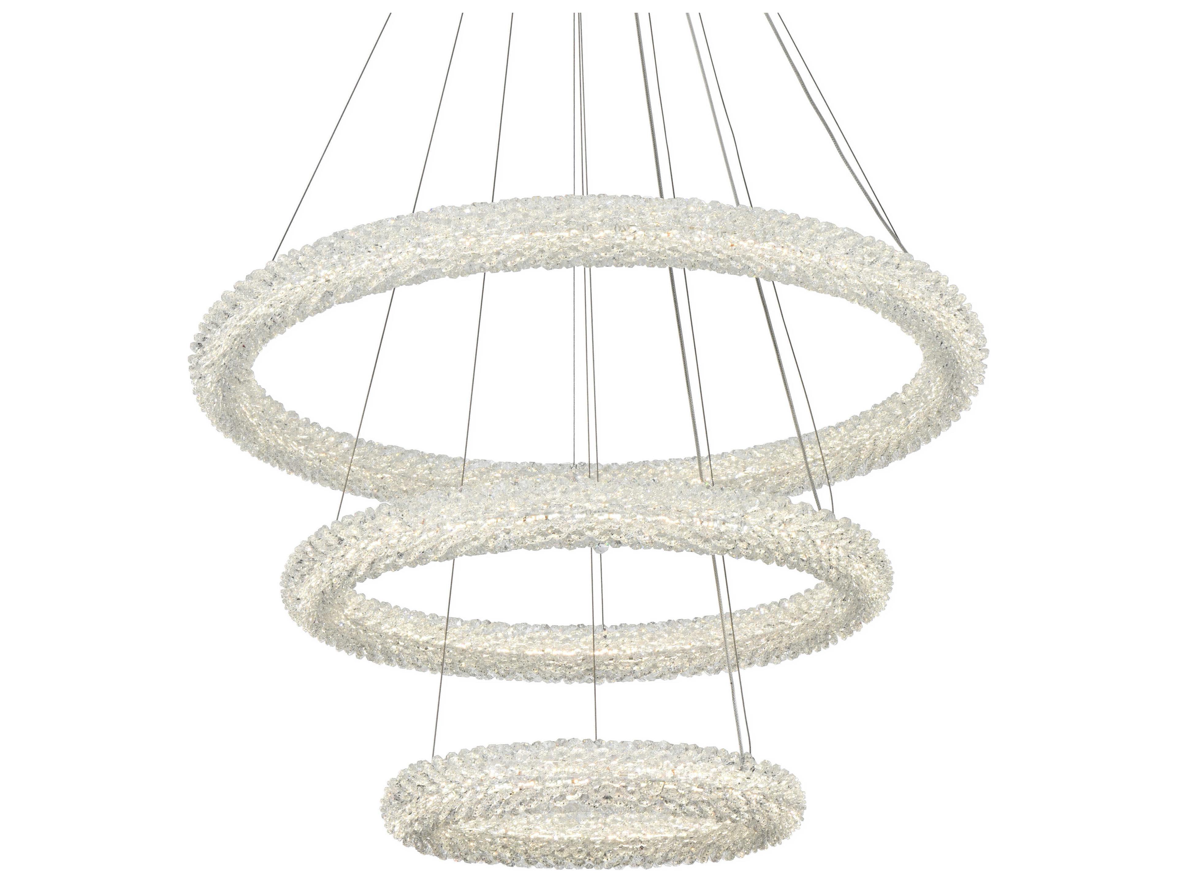Elegant Lighting Bowen 3-Light Chrome Tiered Pendant