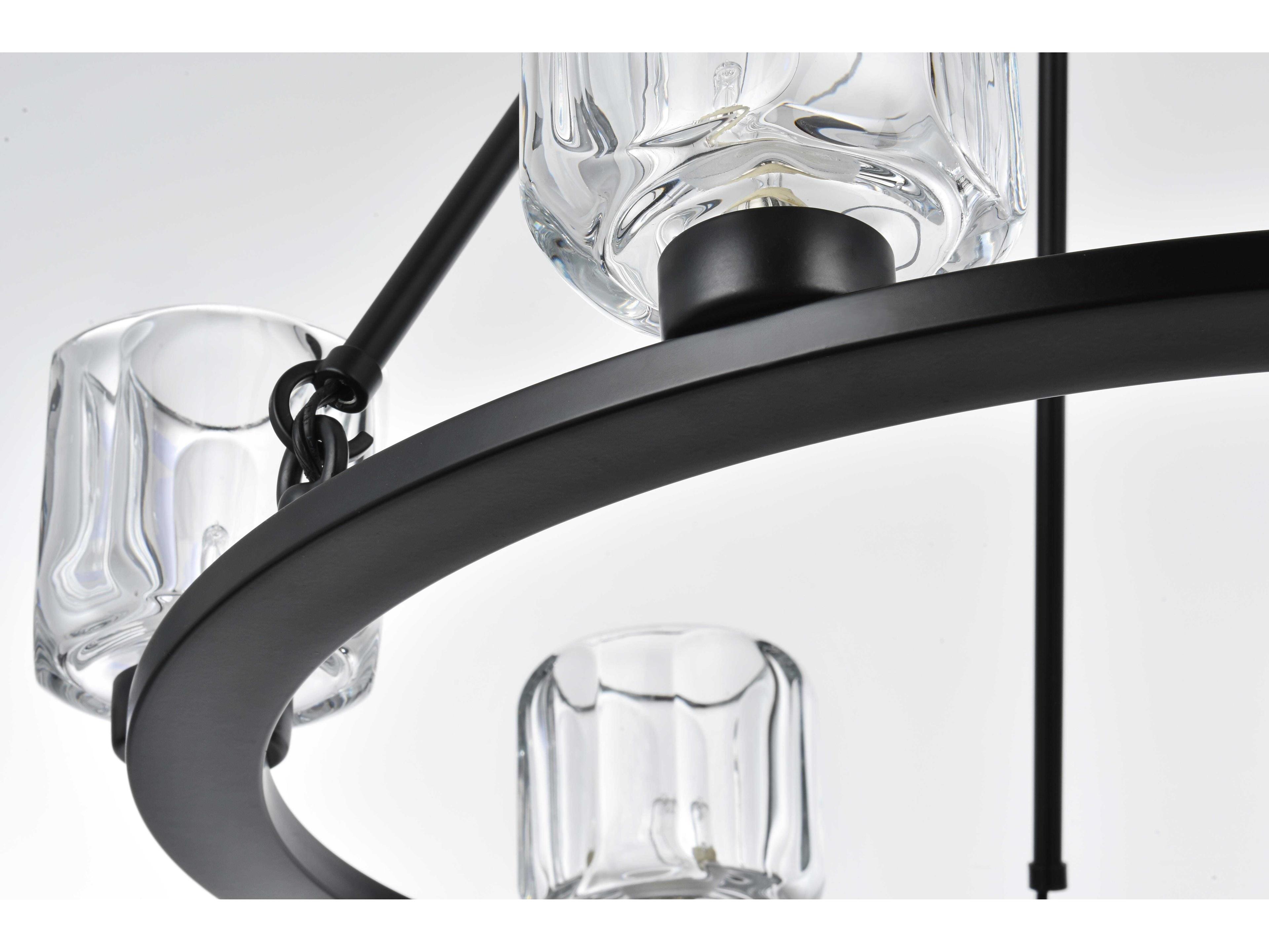 Elegant Lighting Cadence 6-Light Black Chandelier