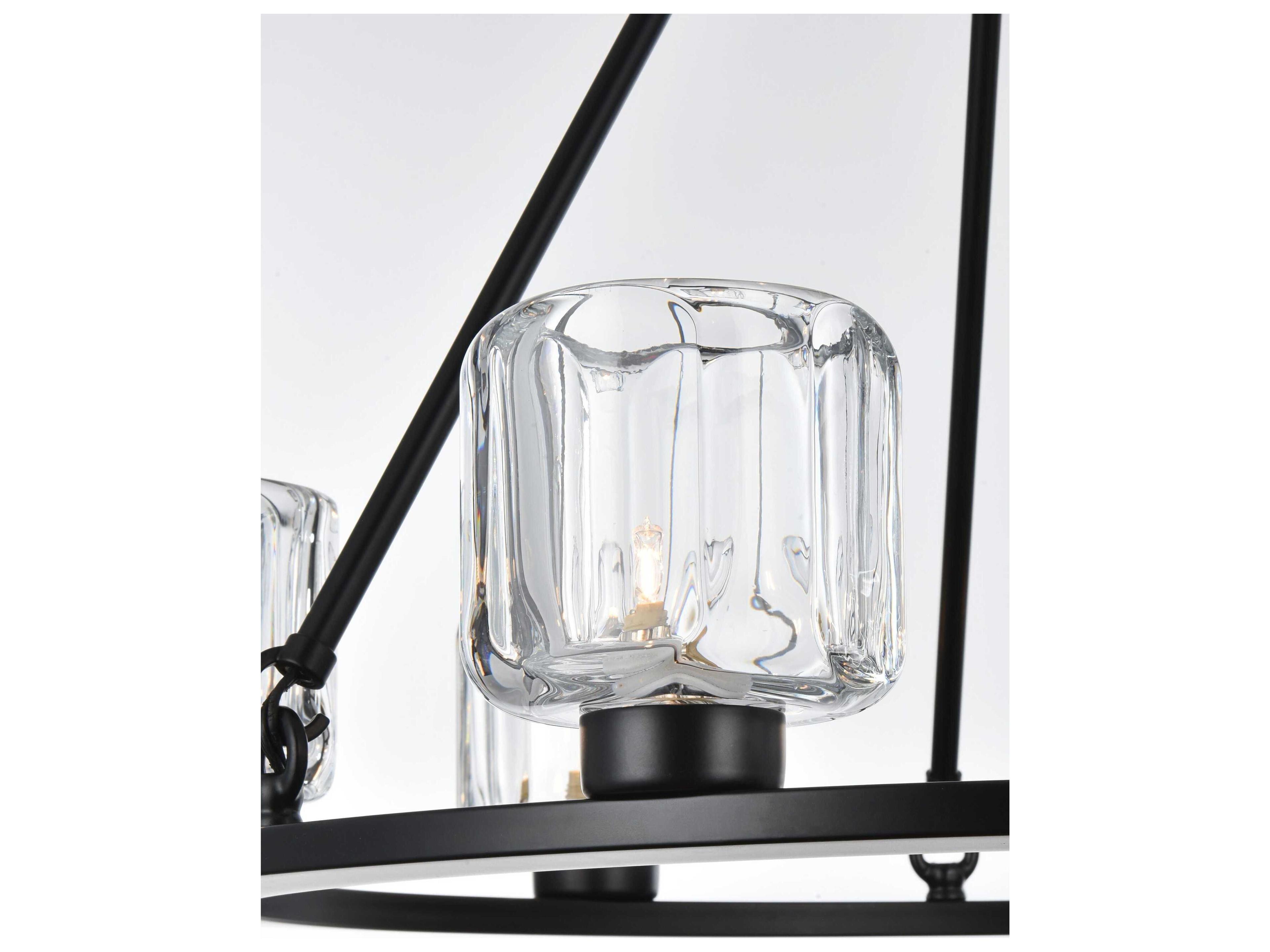Elegant Lighting Cadence 6-Light Black Chandelier