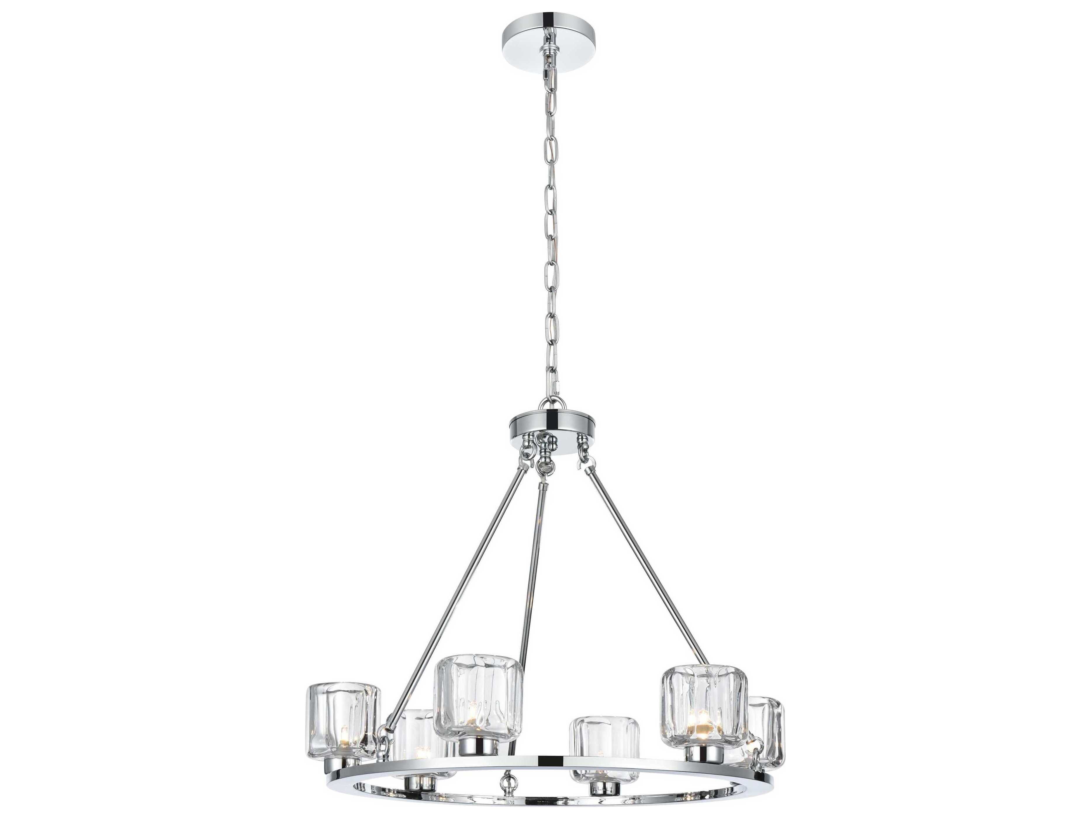 Elegant Lighting Cadence 6-Light Chrome Chandelier