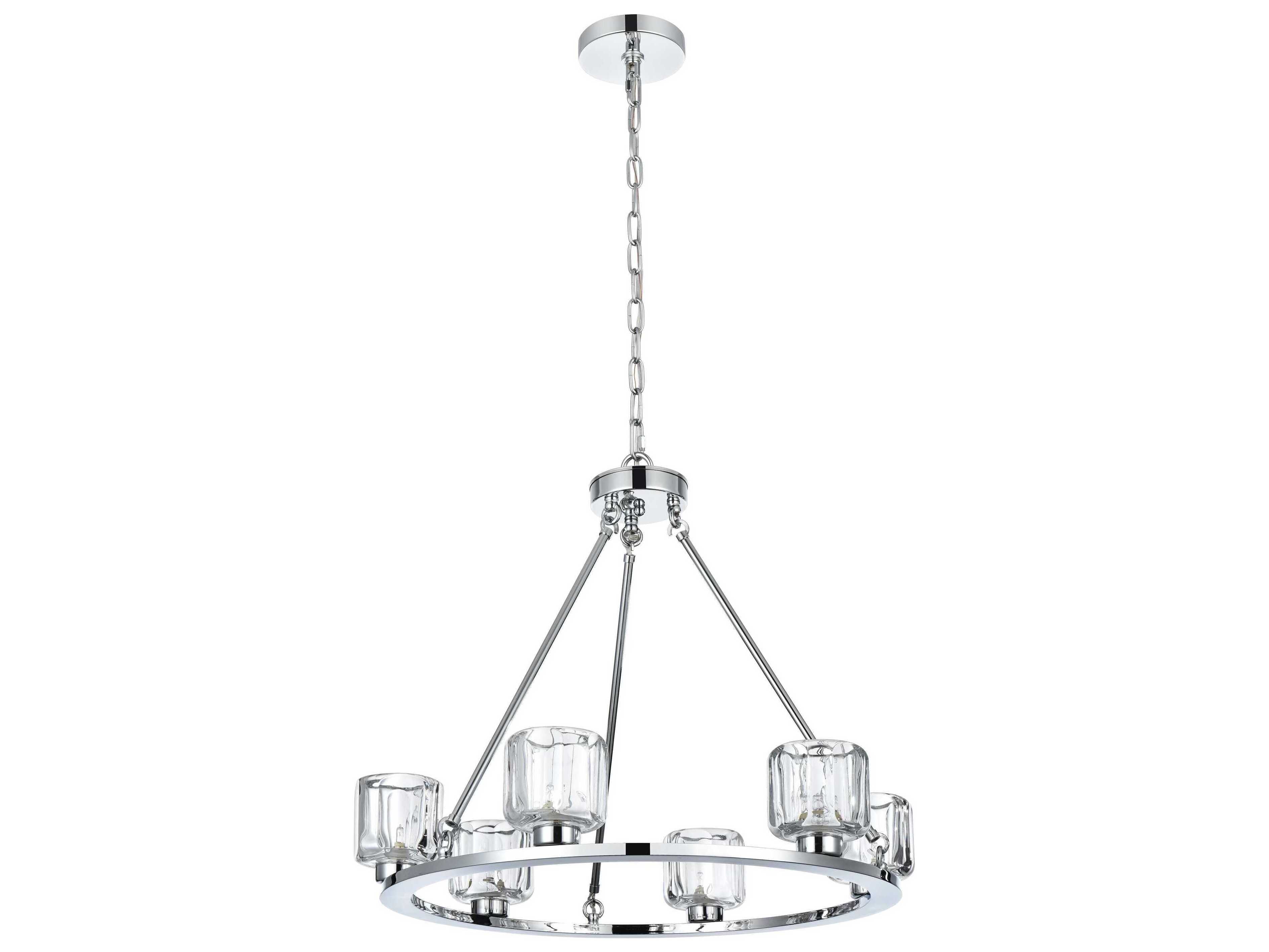 Elegant Lighting Cadence 6-Light Chrome Chandelier