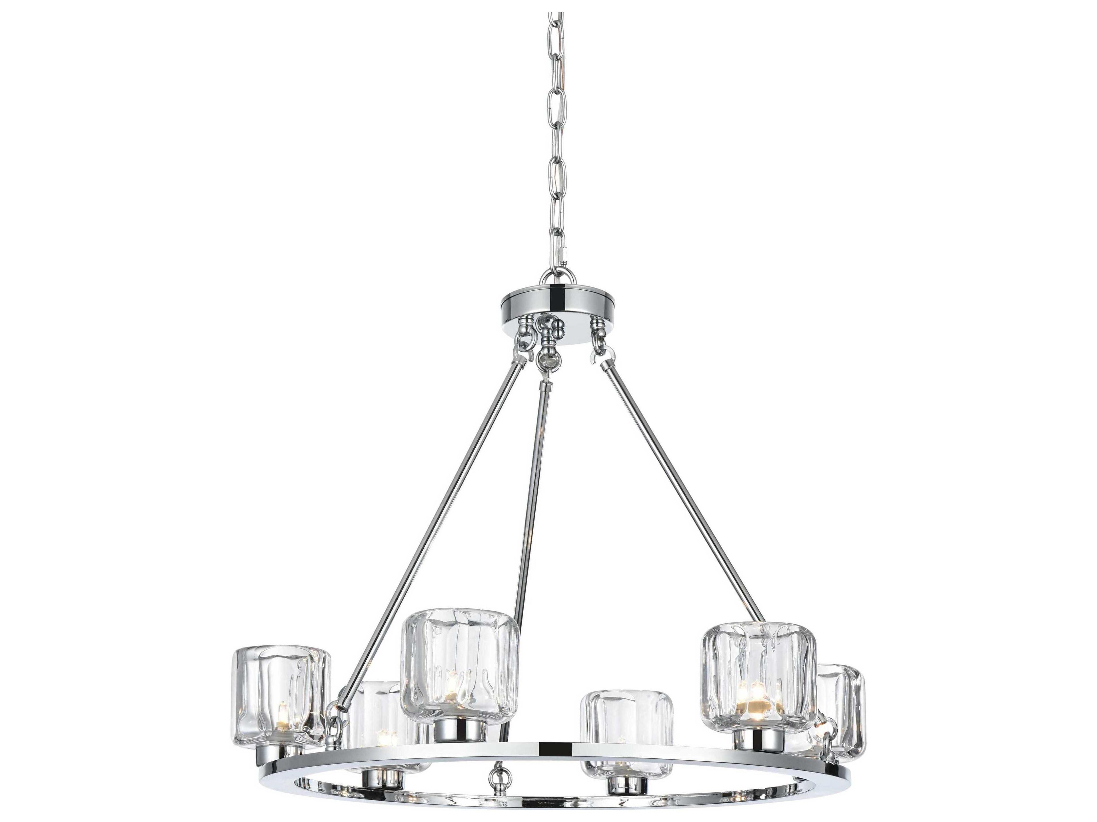 Elegant Lighting Cadence 6-Light Chrome Chandelier