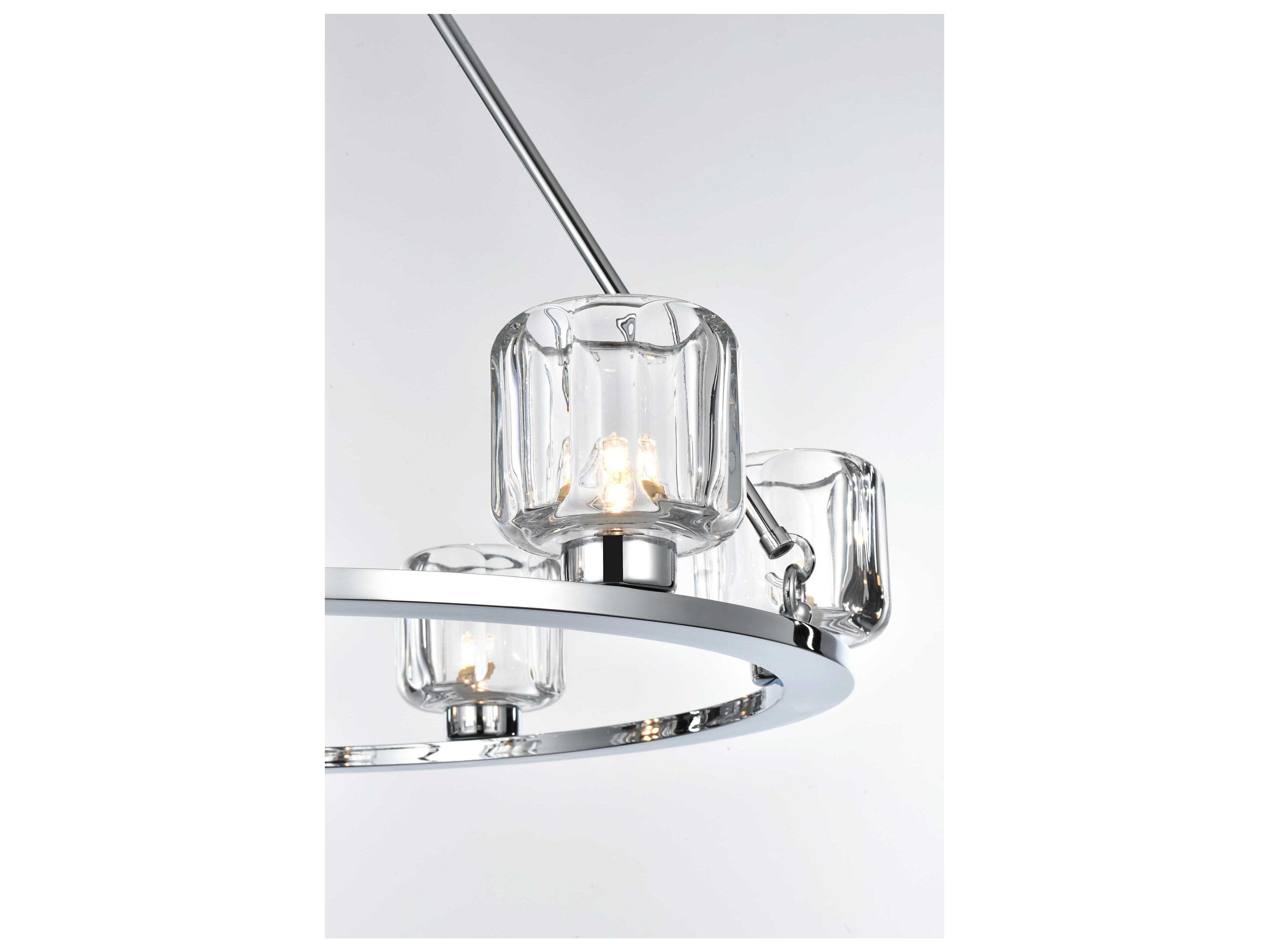 Elegant Lighting Cadence 6-Light Chrome Chandelier