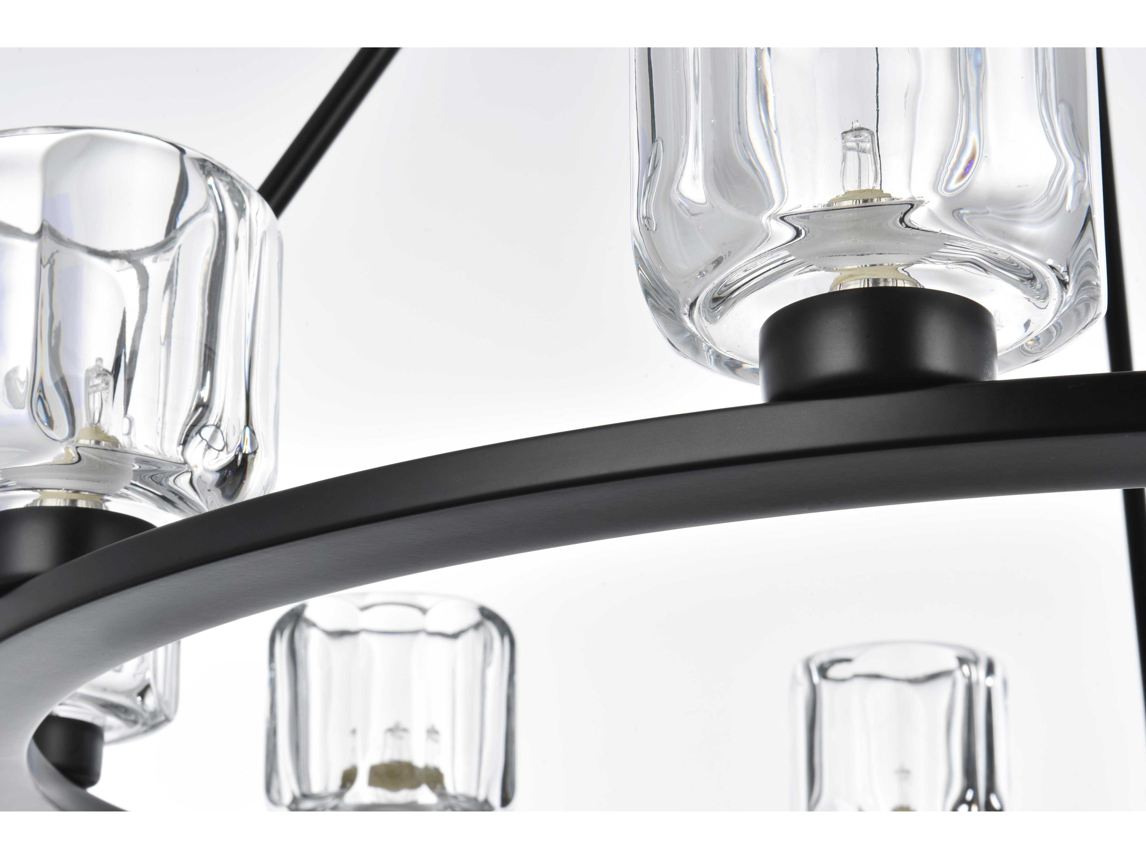 Elegant Lighting Cadence 9-Light Black Chandelier