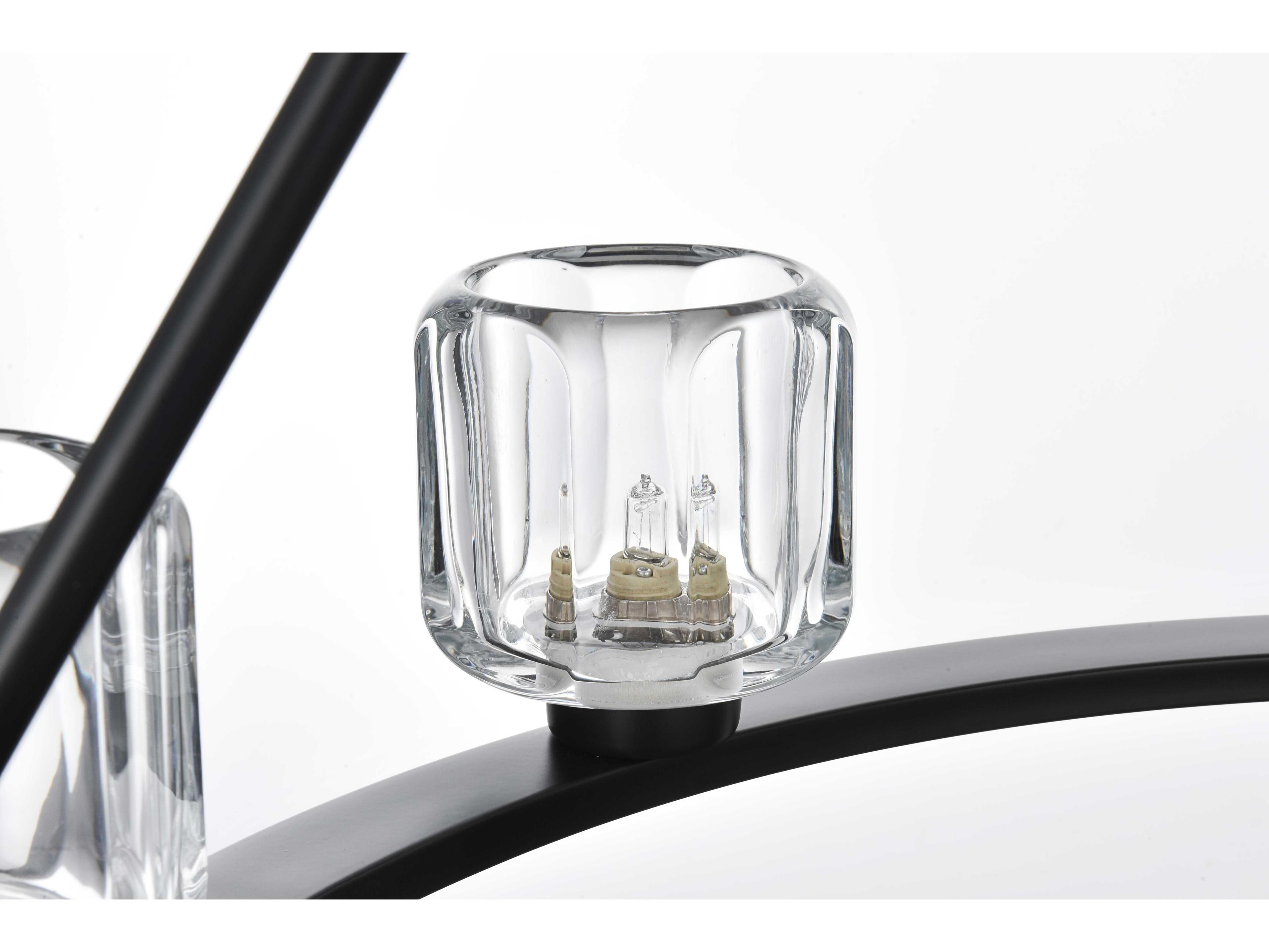 Elegant Lighting Cadence 9-Light Black Chandelier