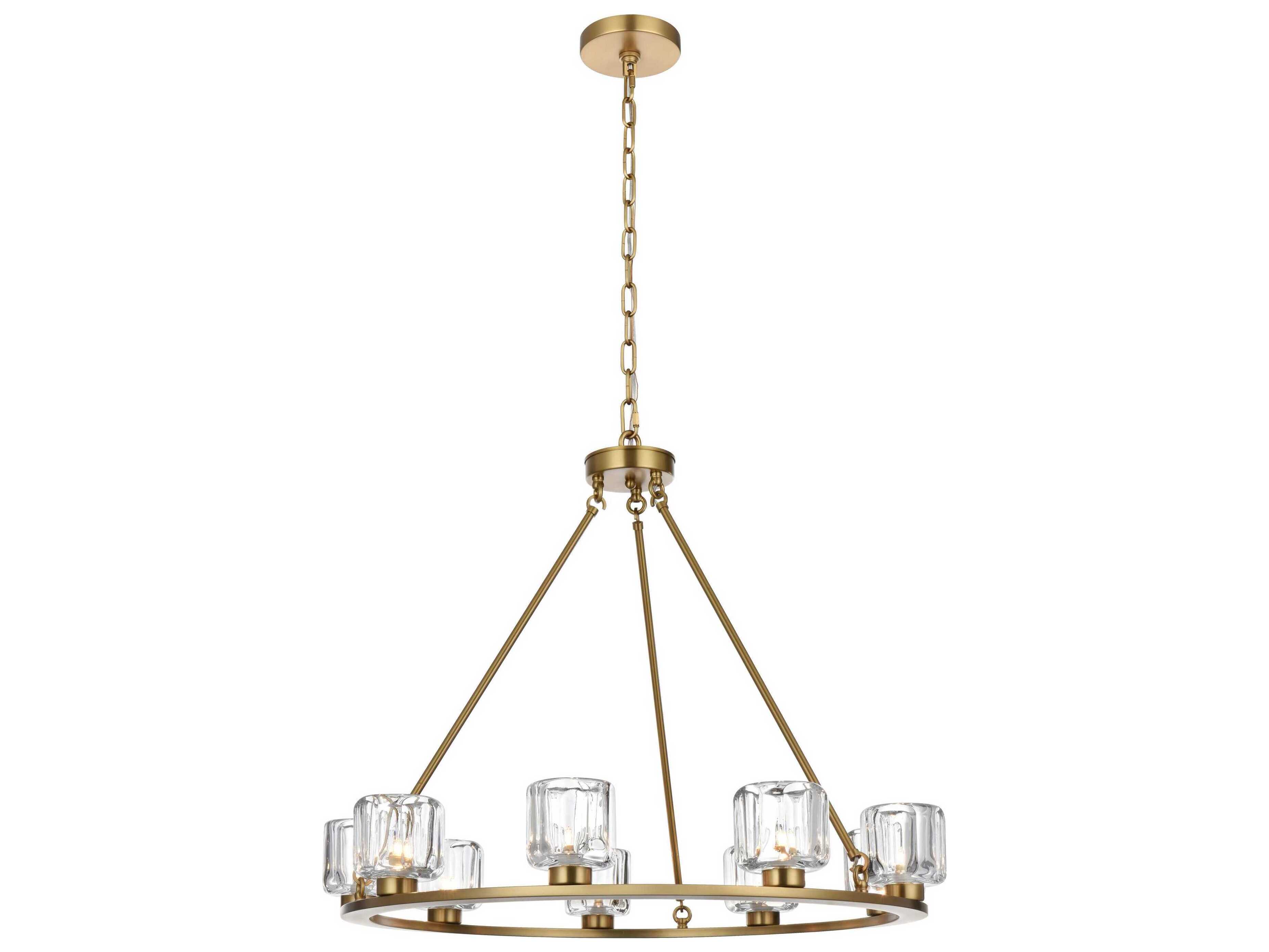Elegant Lighting Cadence 9-Light Satin Gold Chandelier