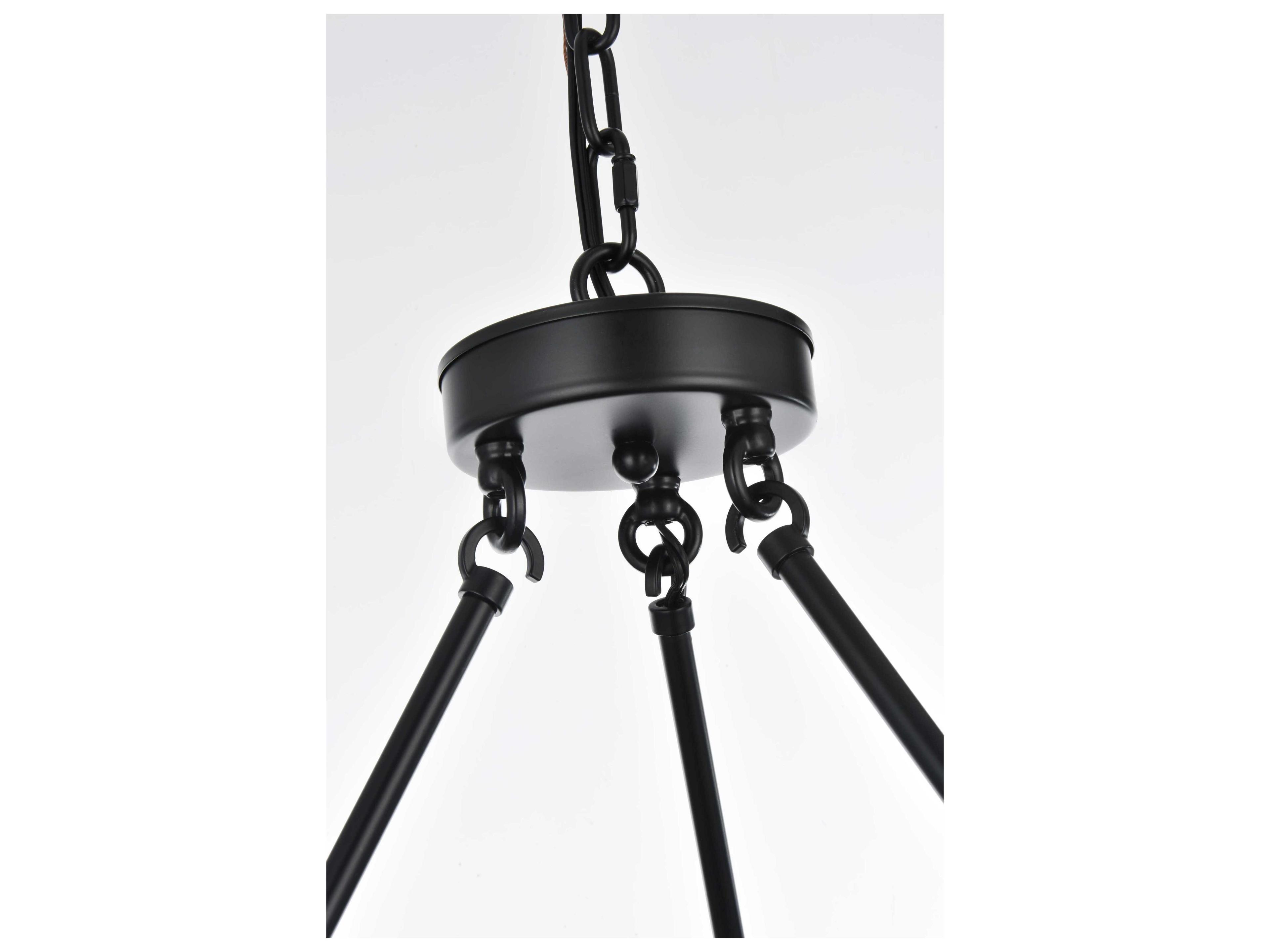 Elegant Lighting Cadence 9-Light Black Chandelier