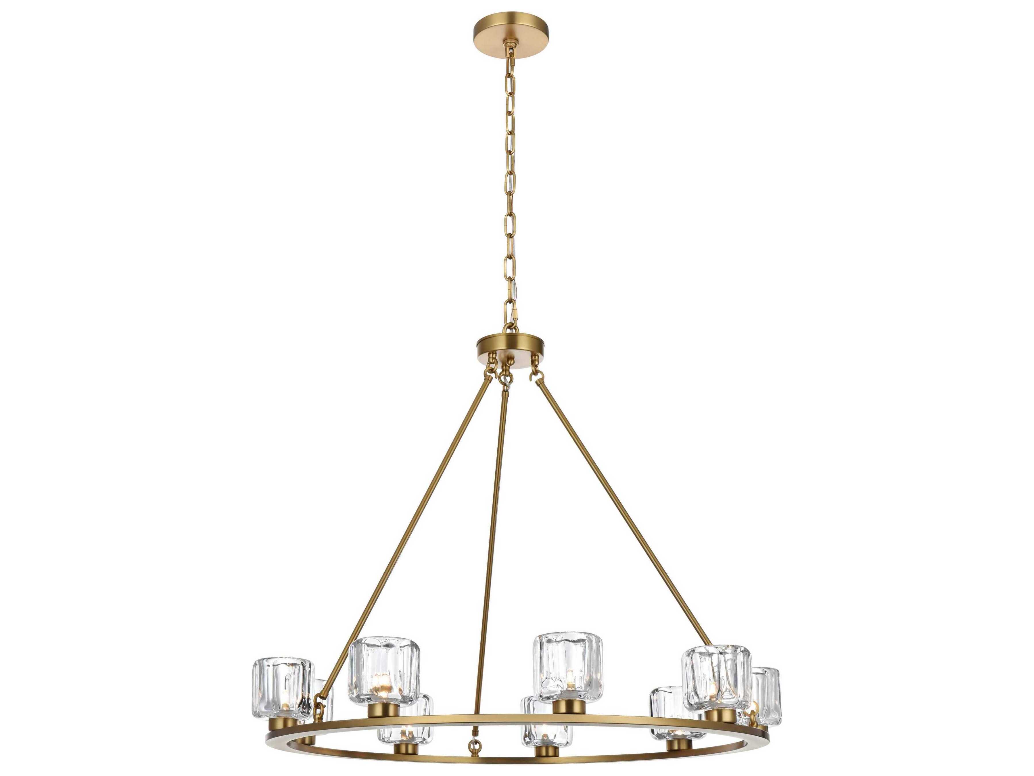 Elegant Lighting Cadence 9-Light Satin Gold Chandelier