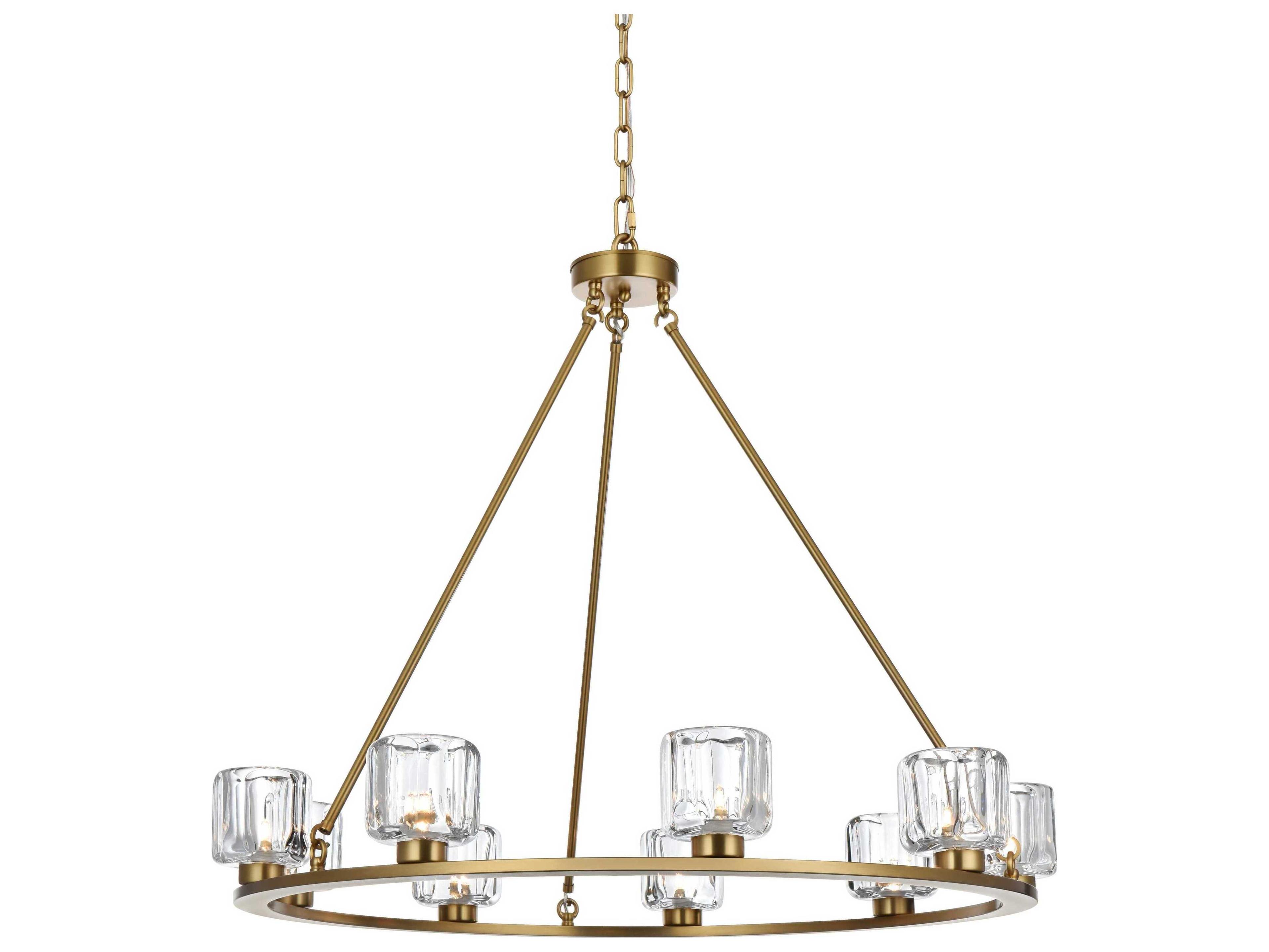 Elegant Lighting Cadence 9-Light Satin Gold Chandelier