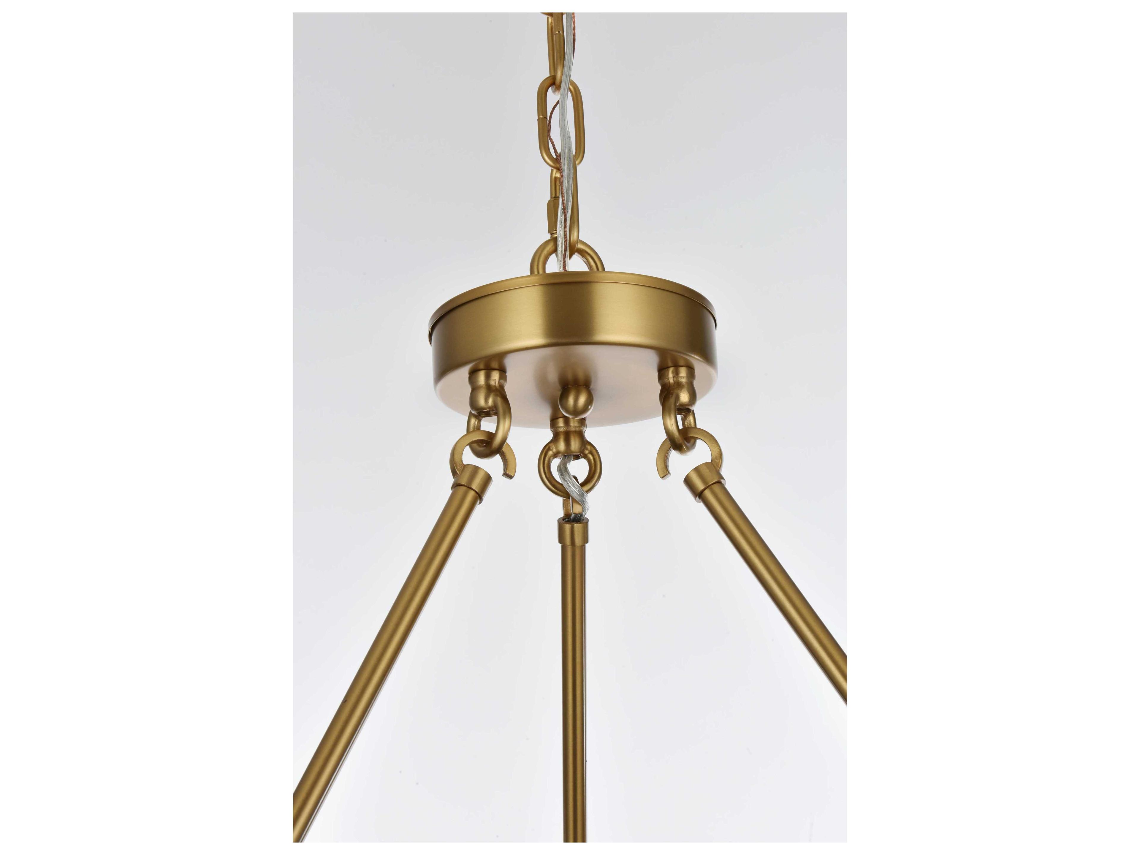 Elegant Lighting Cadence 9-Light Satin Gold Chandelier