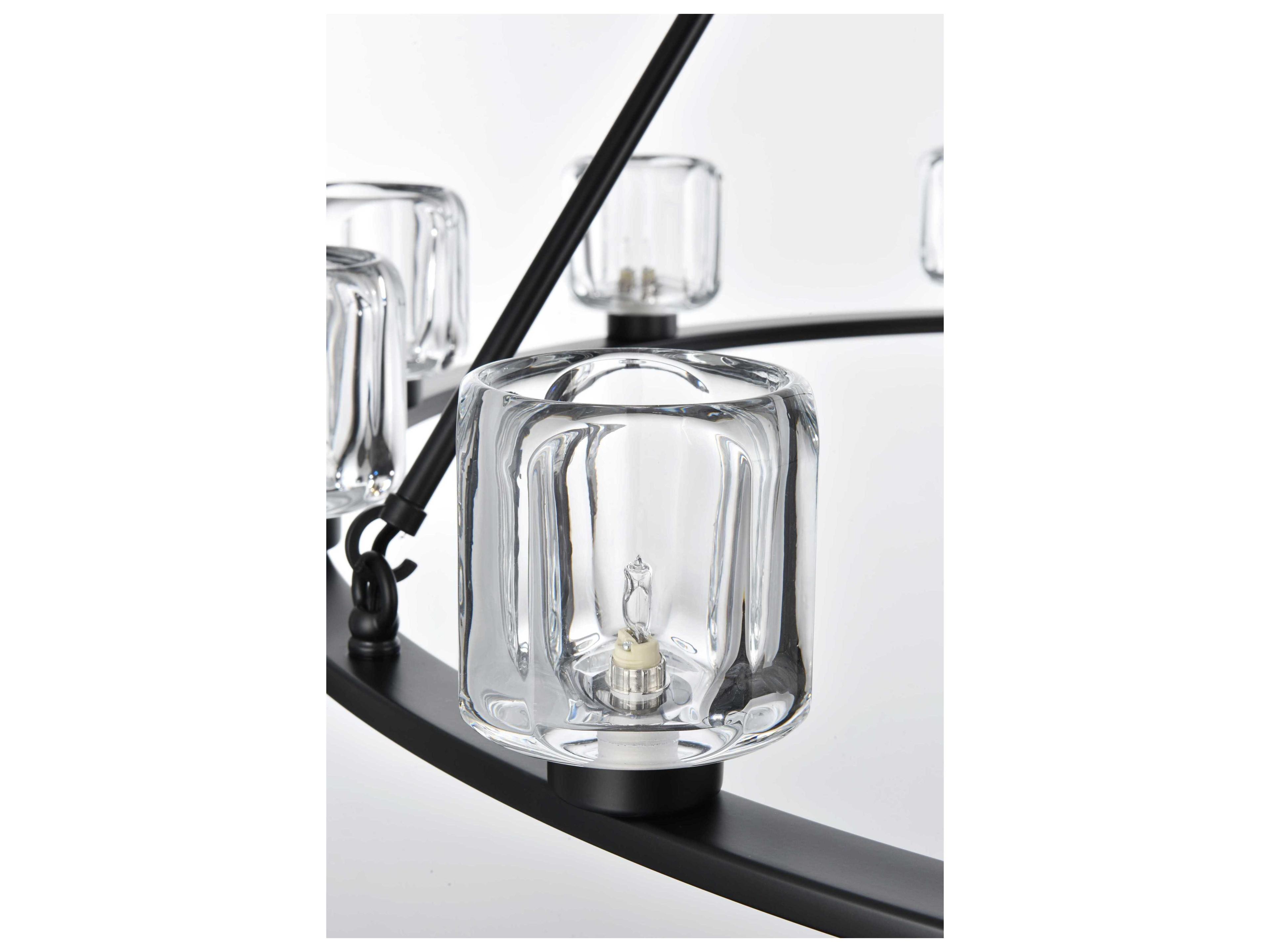 Elegant Lighting Cadence 12-Light Black Chandelier