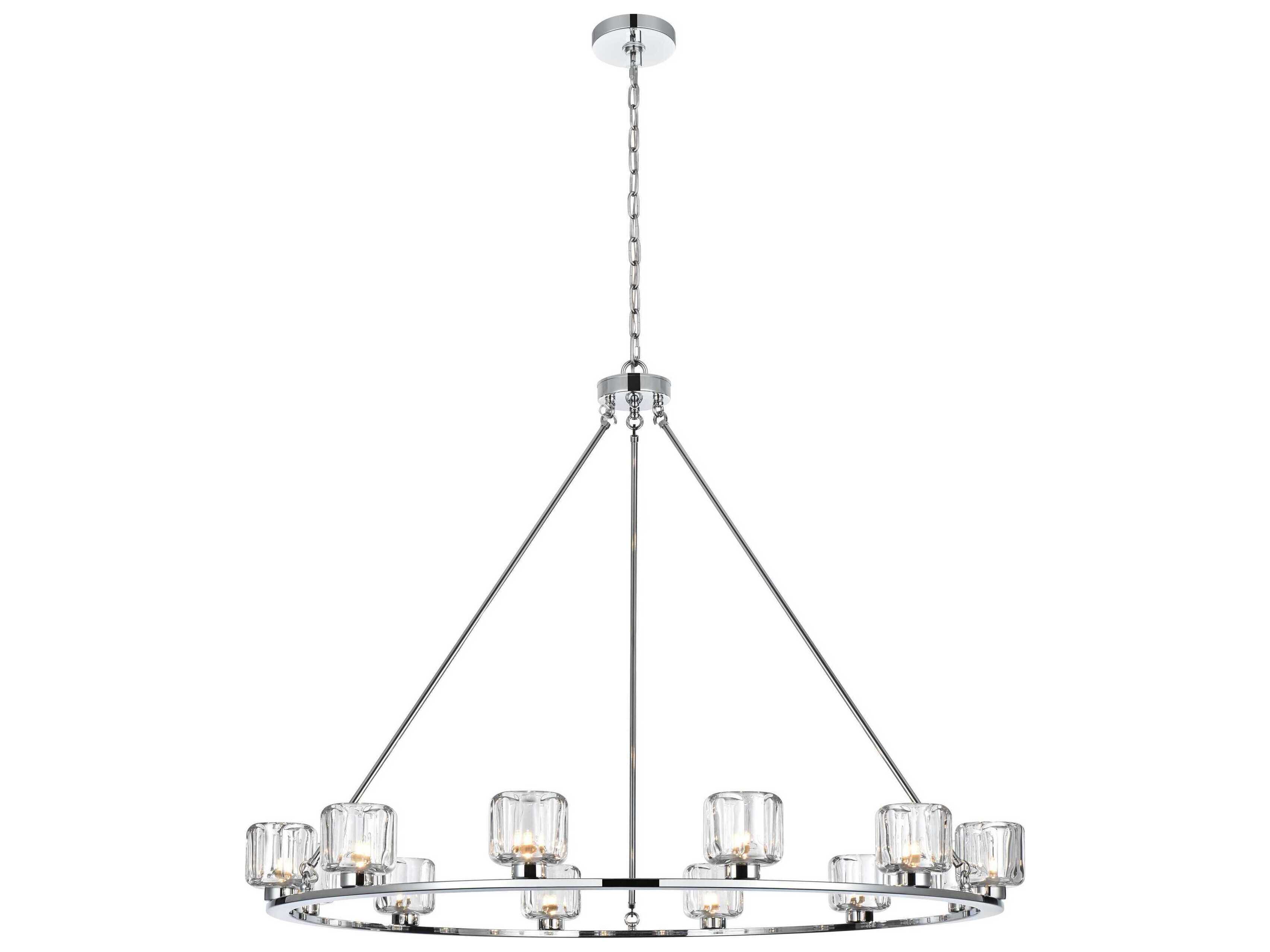 Elegant Lighting Cadence 12-Light Chrome Round Chandelier