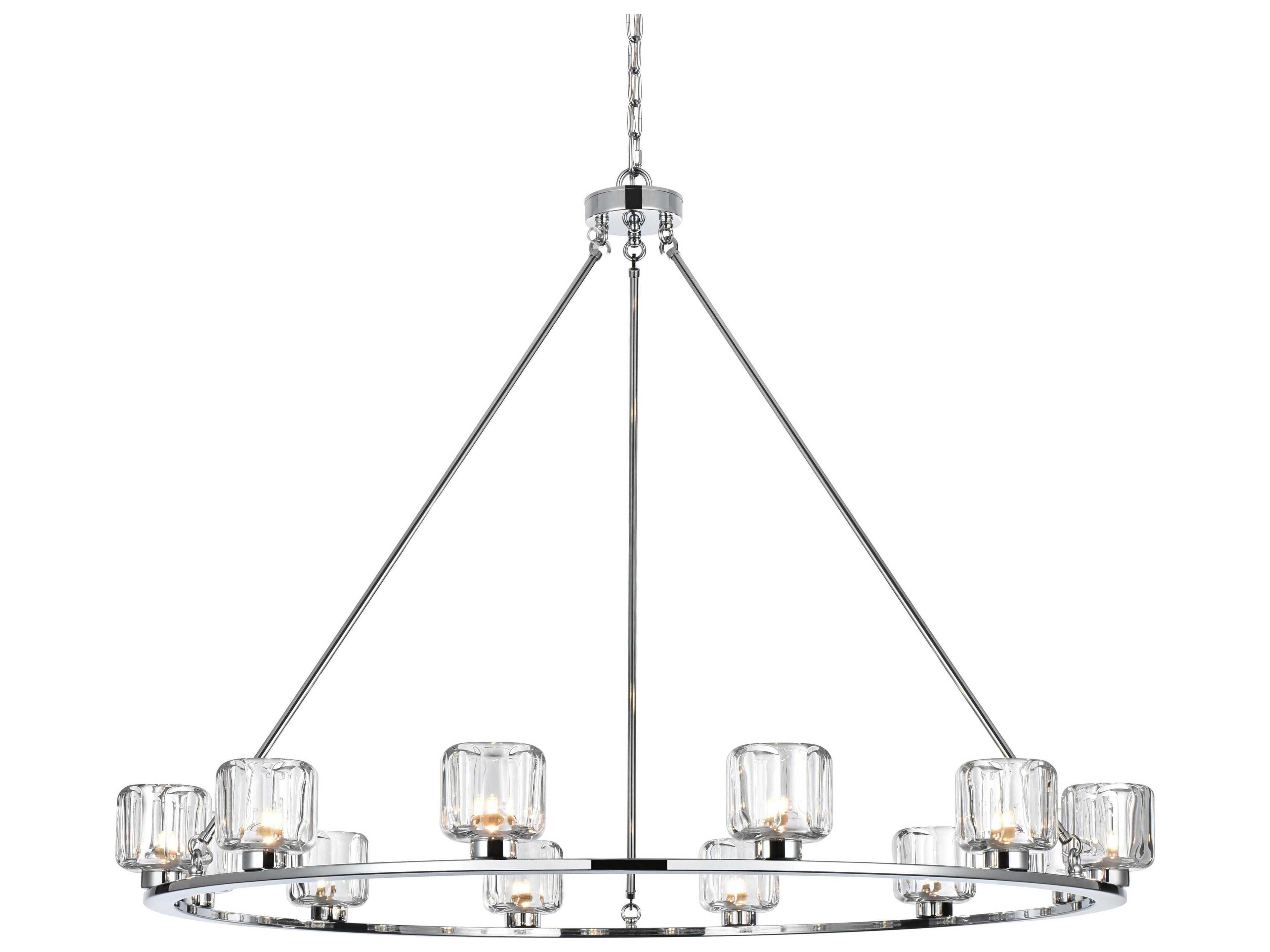 Elegant Lighting Cadence 12-Light Chrome Round Chandelier