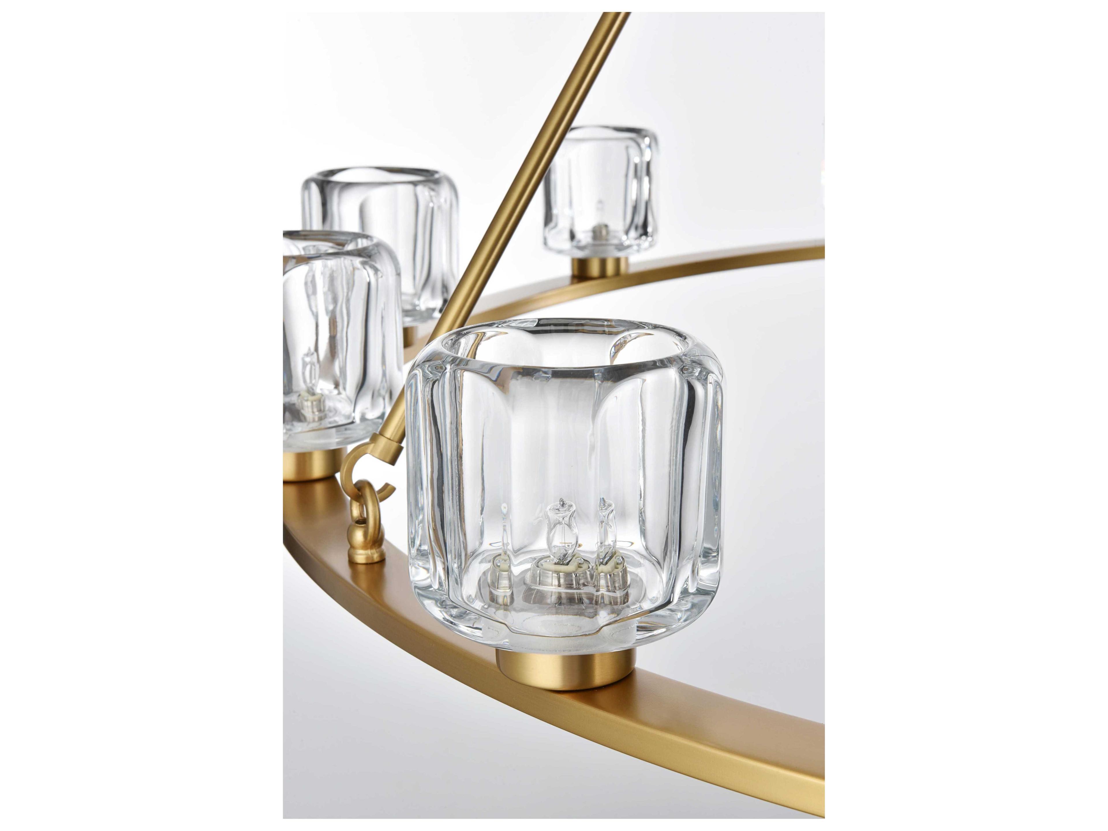 Elegant Lighting Cadence 12-Light Satin Gold Chandelier