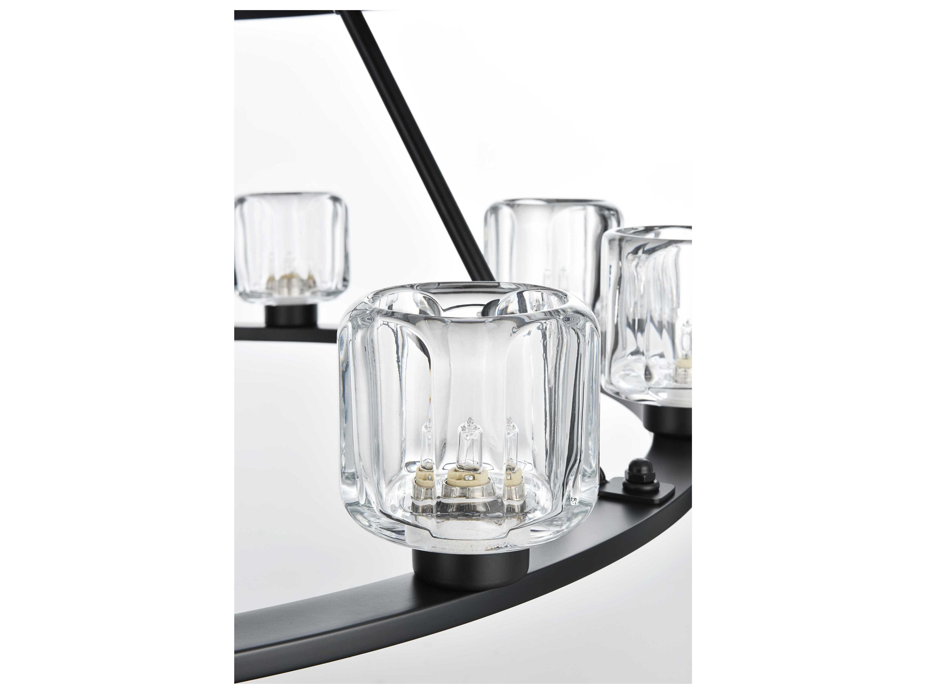 Elegant Lighting Cadence 15-Light Black Tiered Chandelier