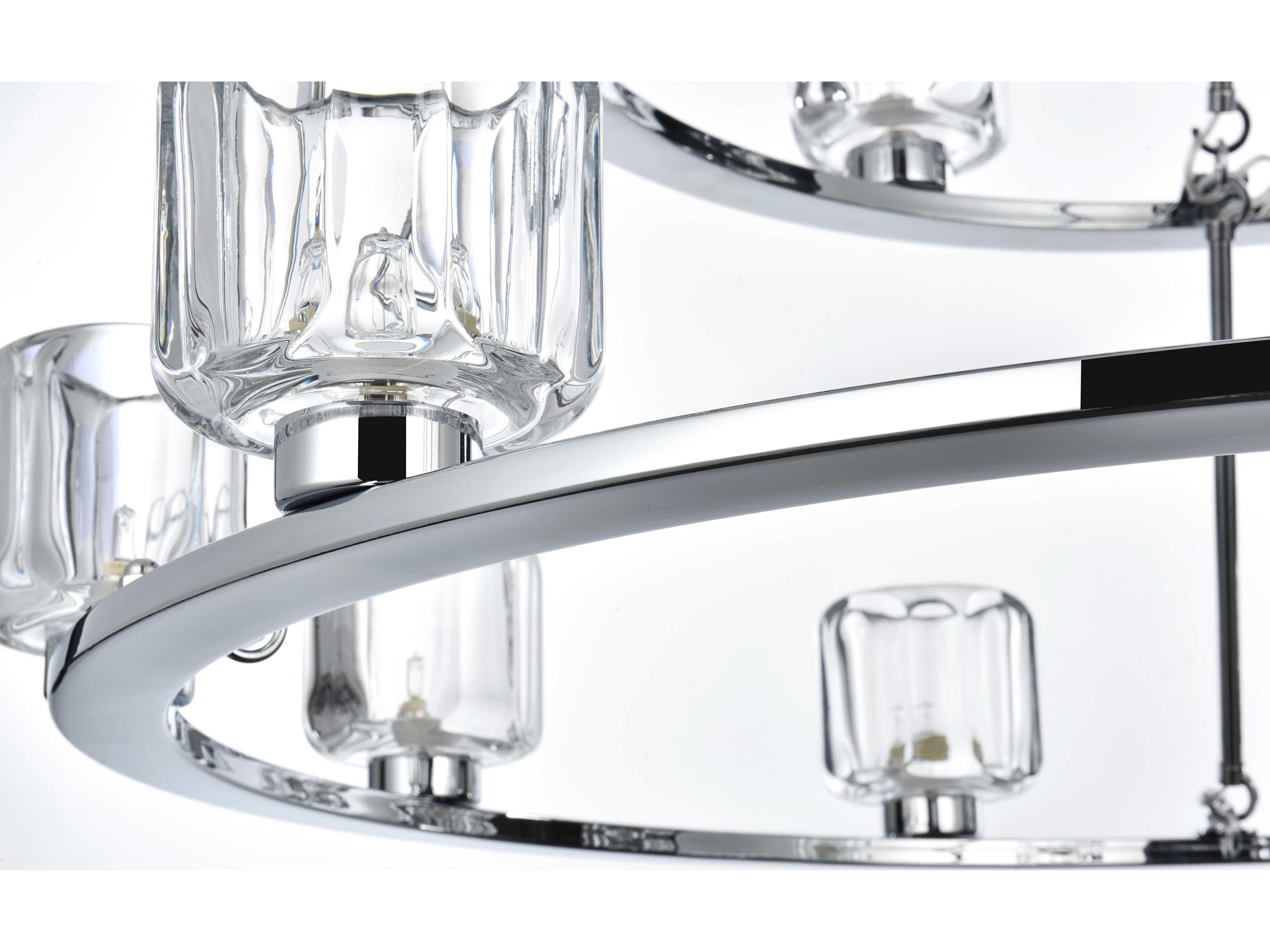 Elegant Lighting Cadence 15-Light Chrome Tiered Chandelier