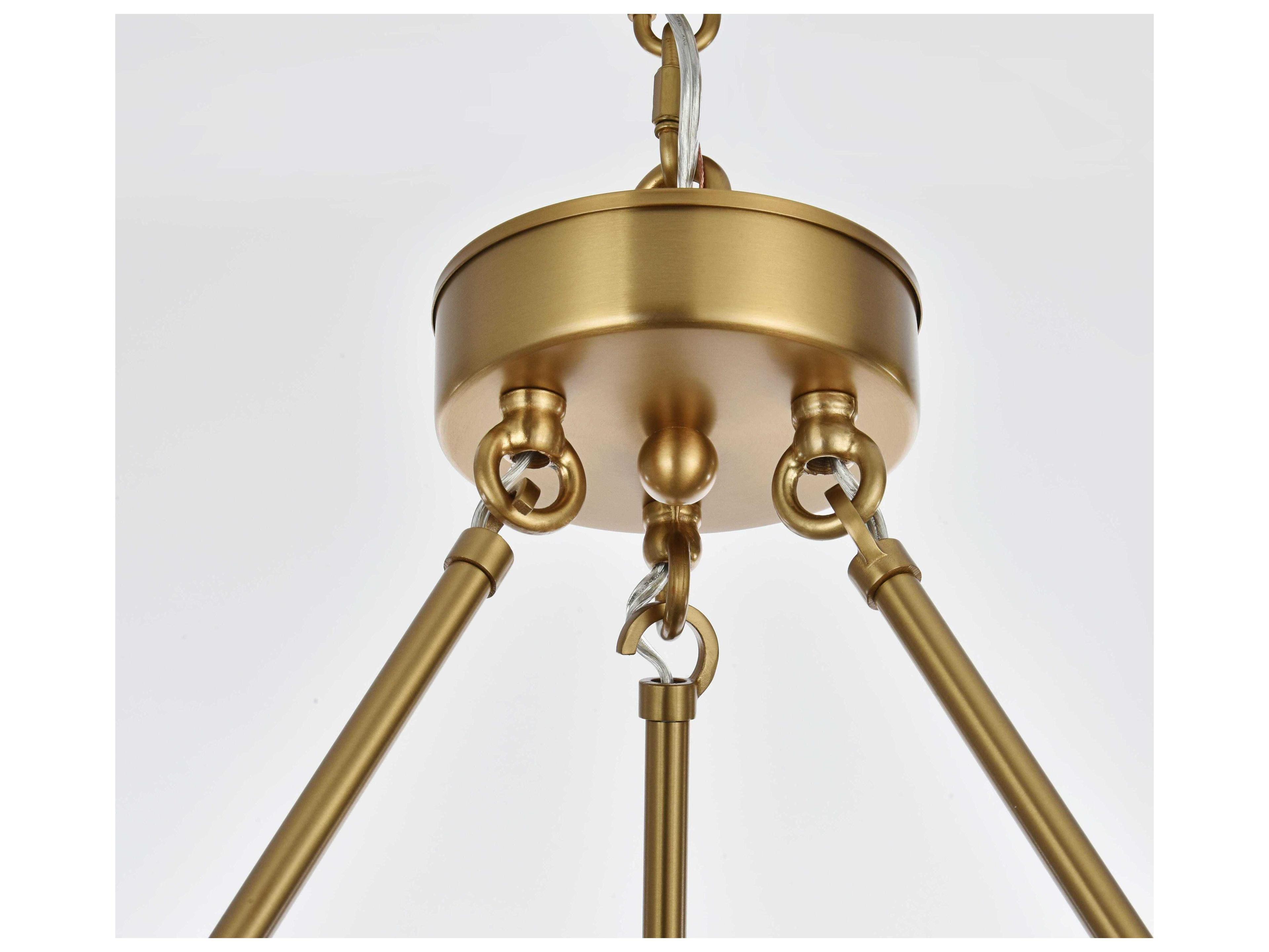 Elegant Lighting Cadence 15-Light Satin Gold Tiered Chandelier