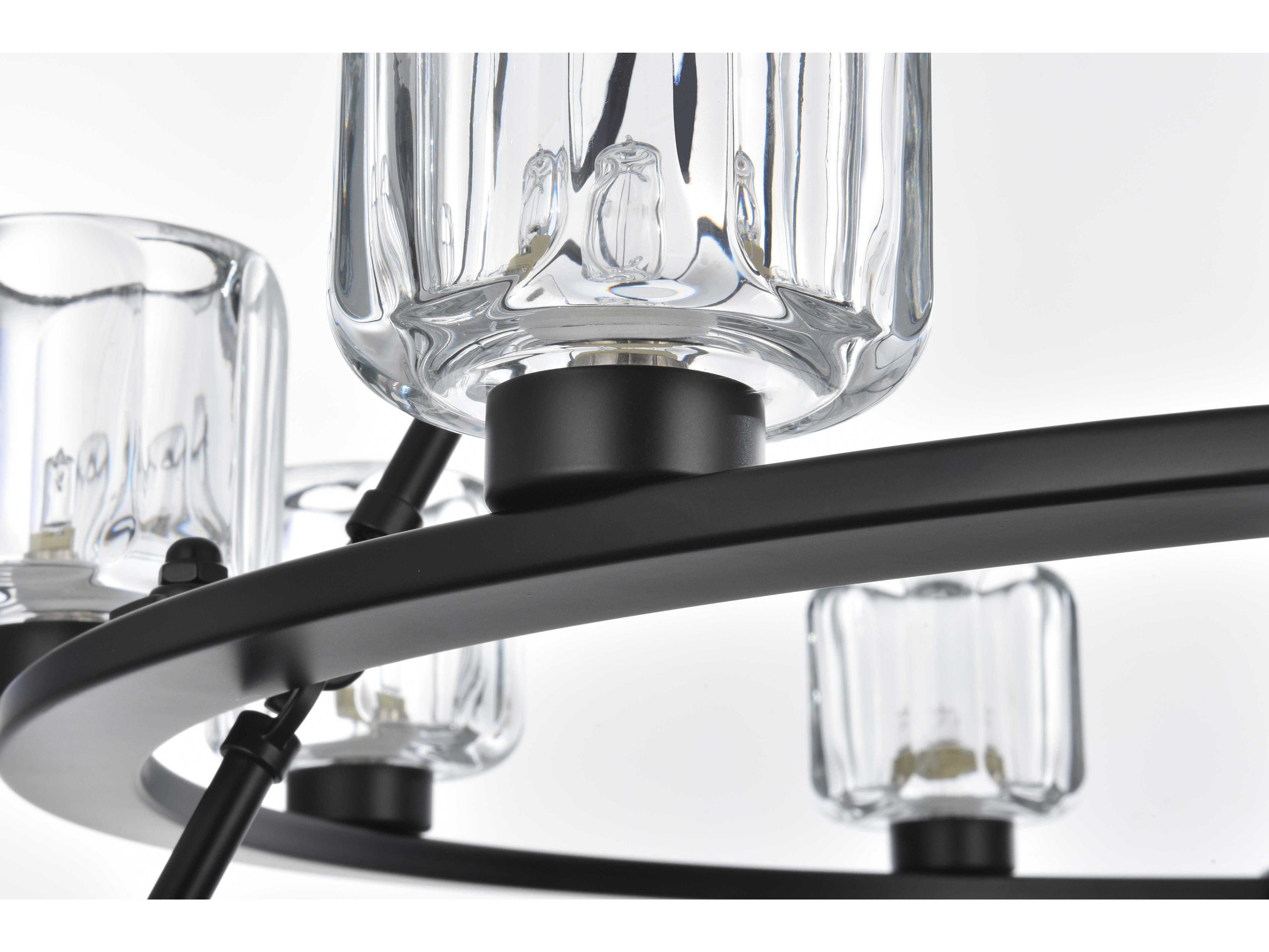 Elegant Lighting Cadence 21-Light Black Tiered Chandelier