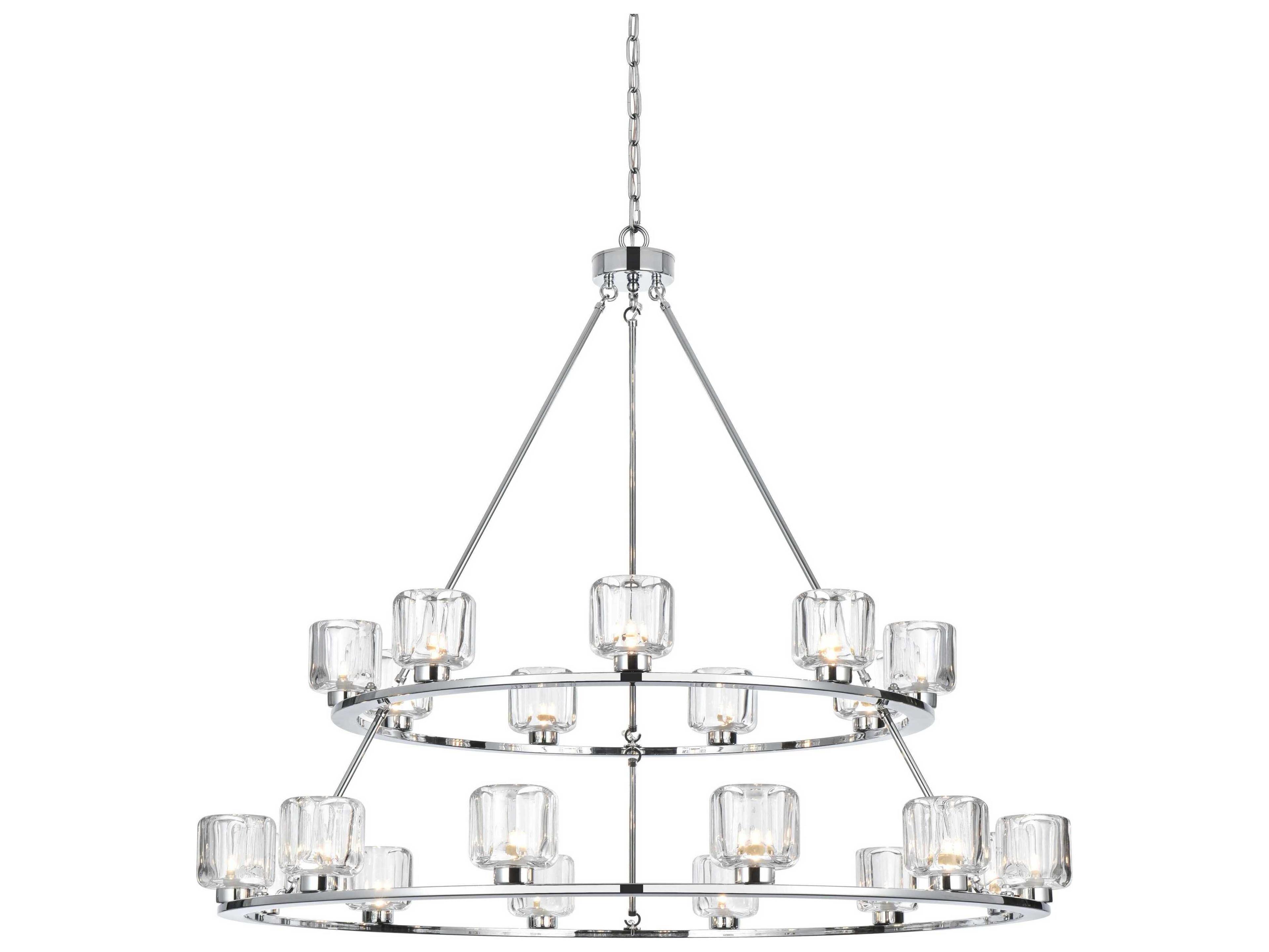 Elegant Lighting Cadence 21-Light Chrome Tiered Chandelier
