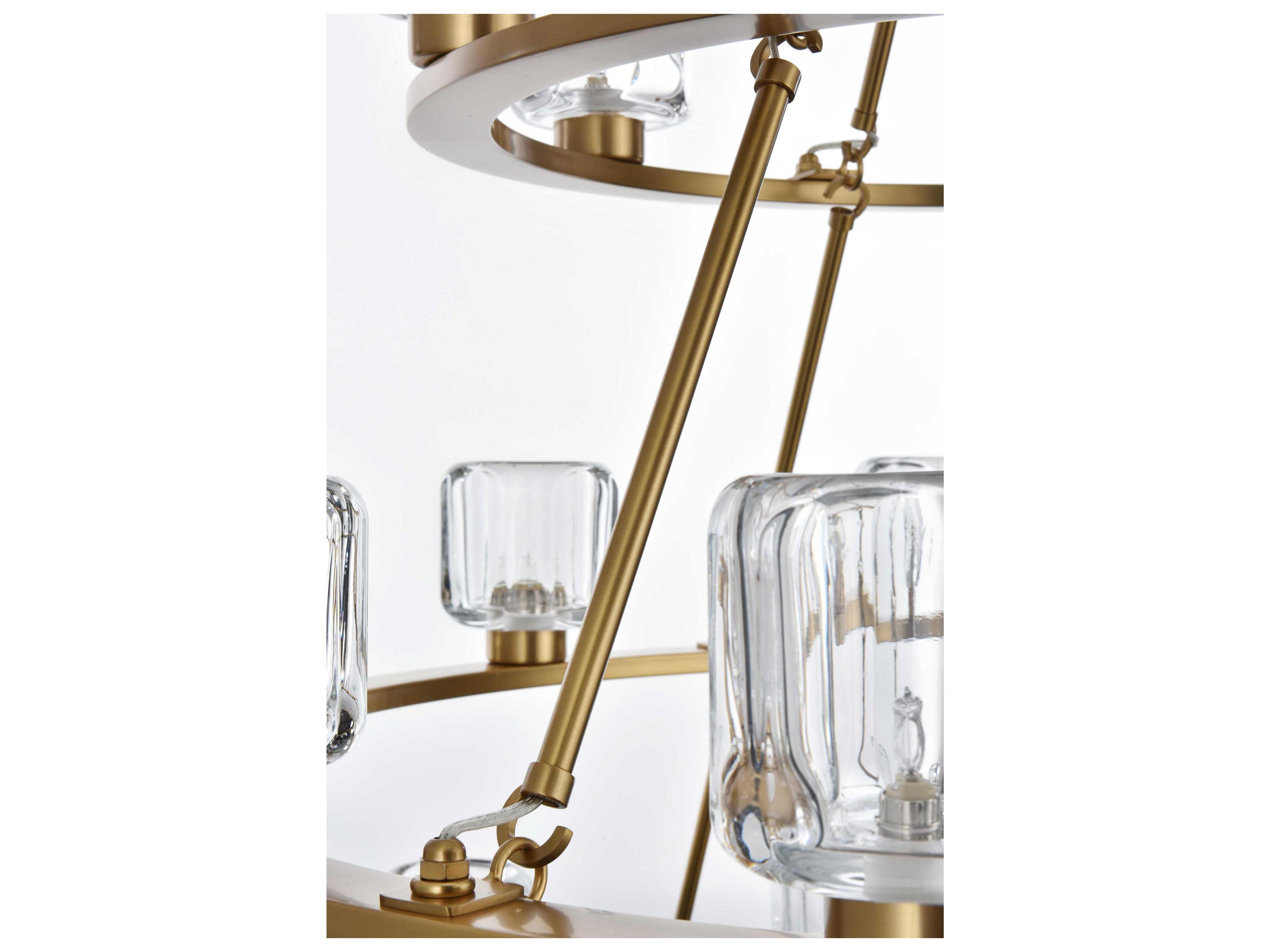 Elegant Lighting Cadence 27-Light Satin Gold Tiered Chandelier