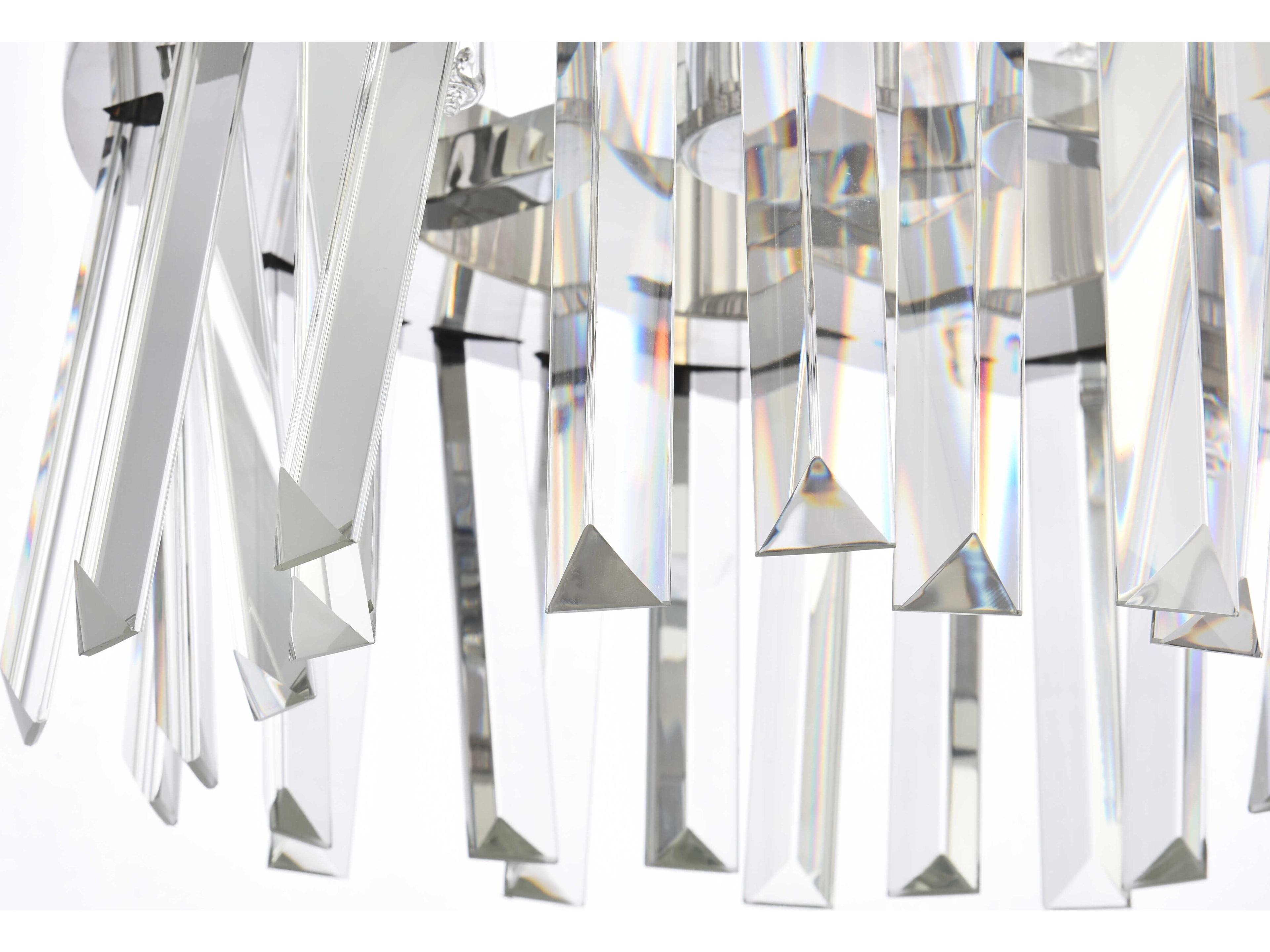 Elegant Lighting Serephina 6-Light Chrome Crystal Linear Mini Pendant