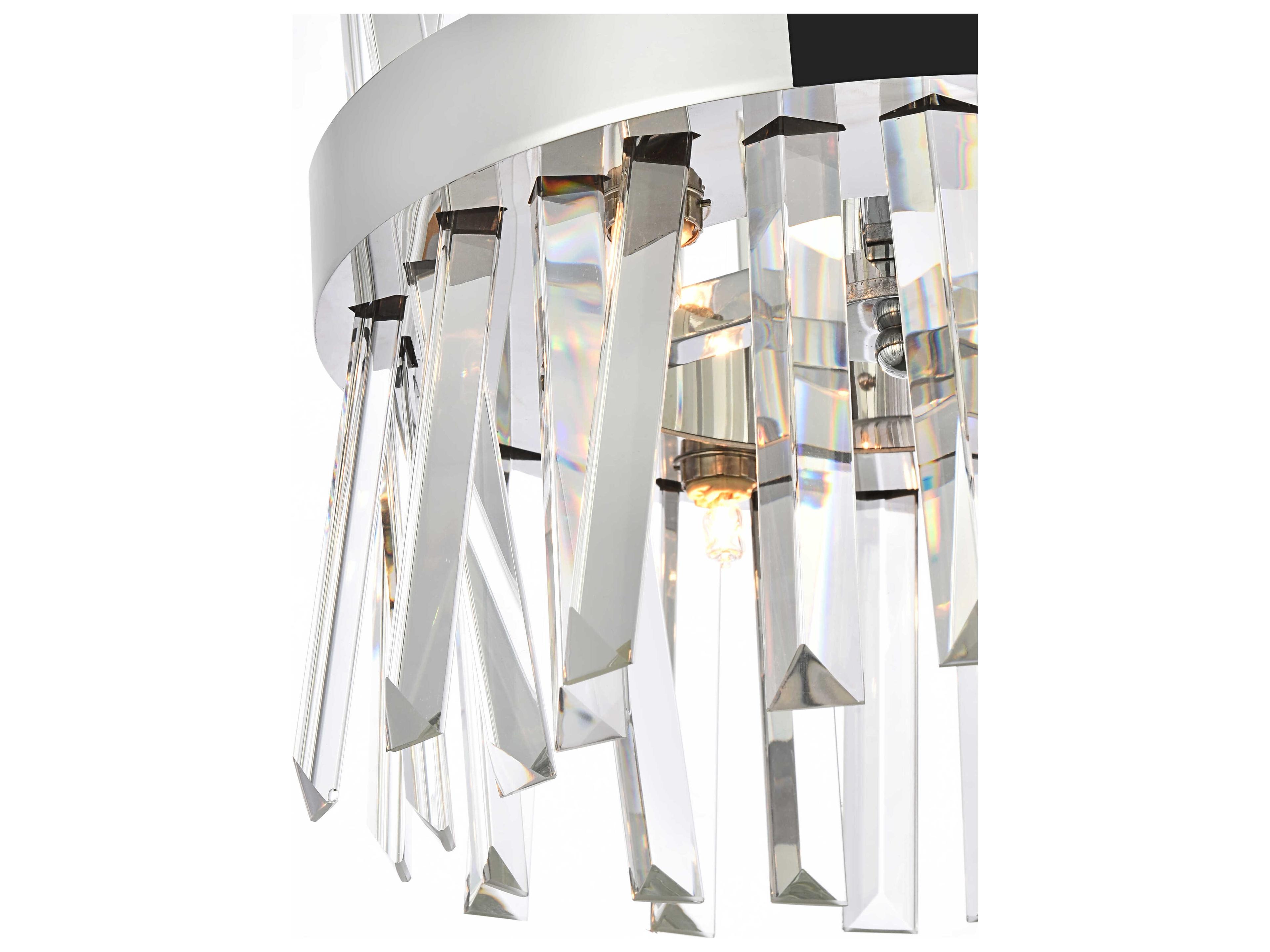 Elegant Lighting Serephina 6-Light Chrome Crystal Linear Mini Pendant