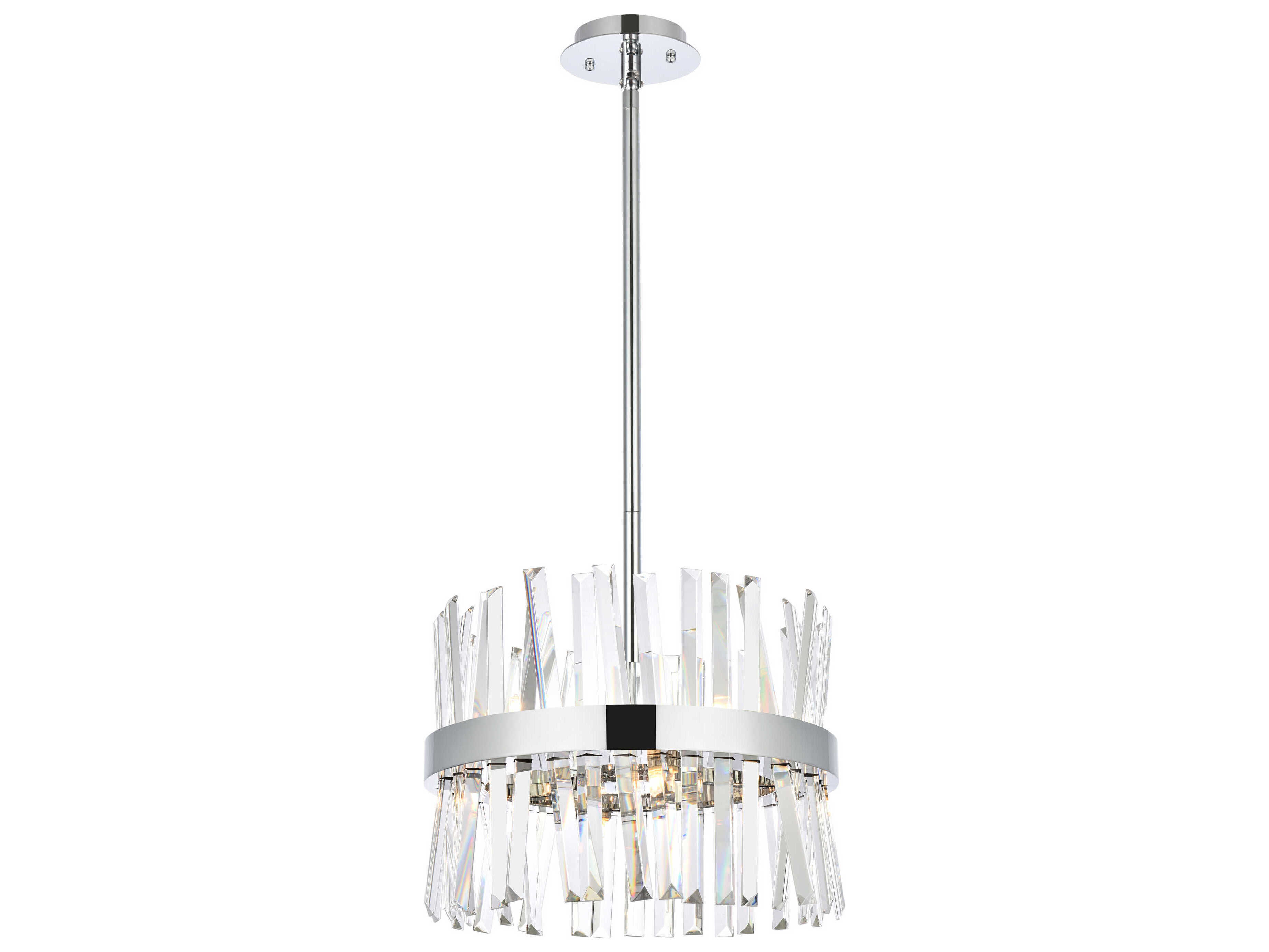 Elegant Lighting Serephina 8-Light Chrome Crystal Linear Pendant