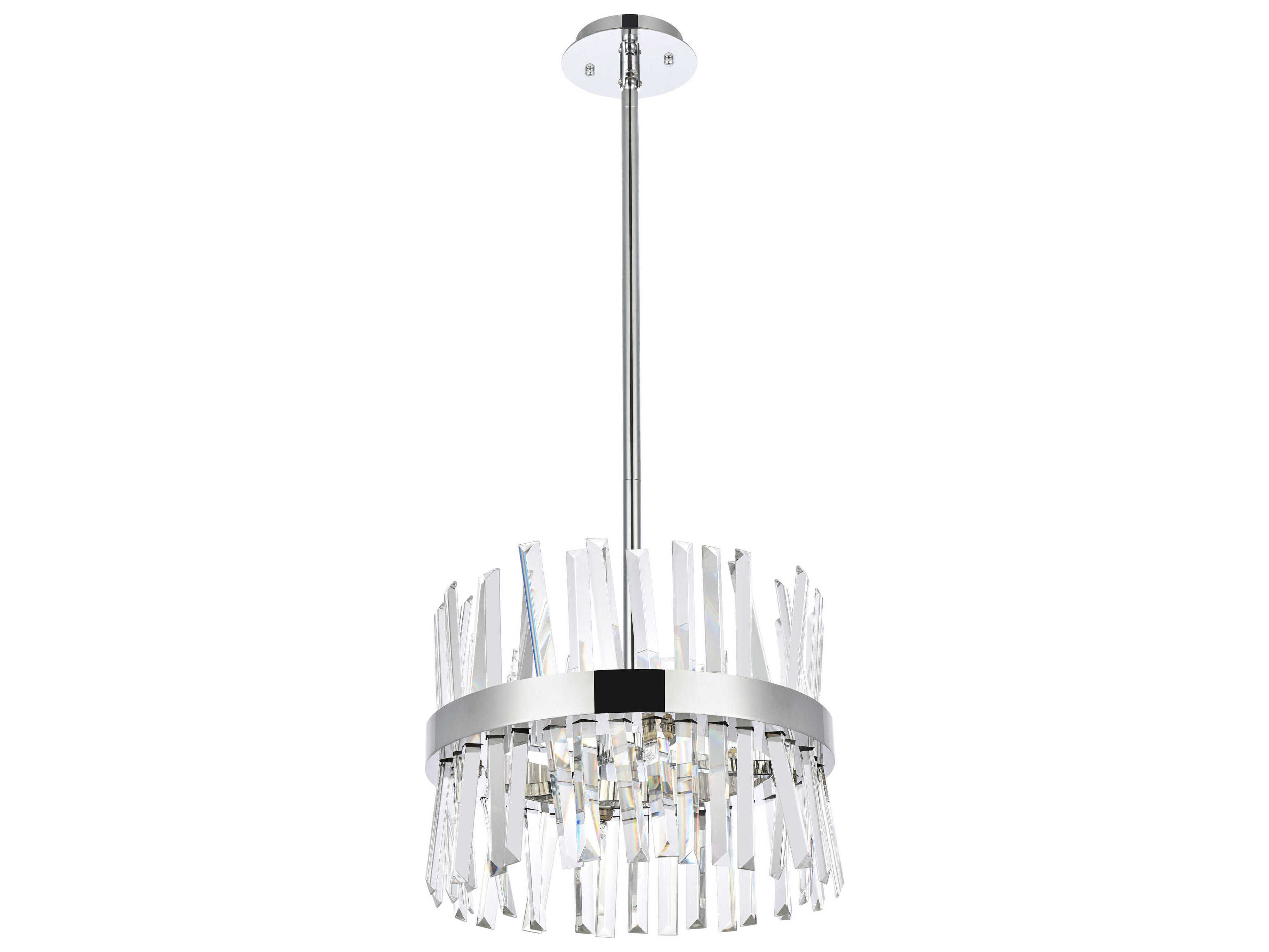 Elegant Lighting Serephina 8-Light Chrome Crystal Linear Pendant
