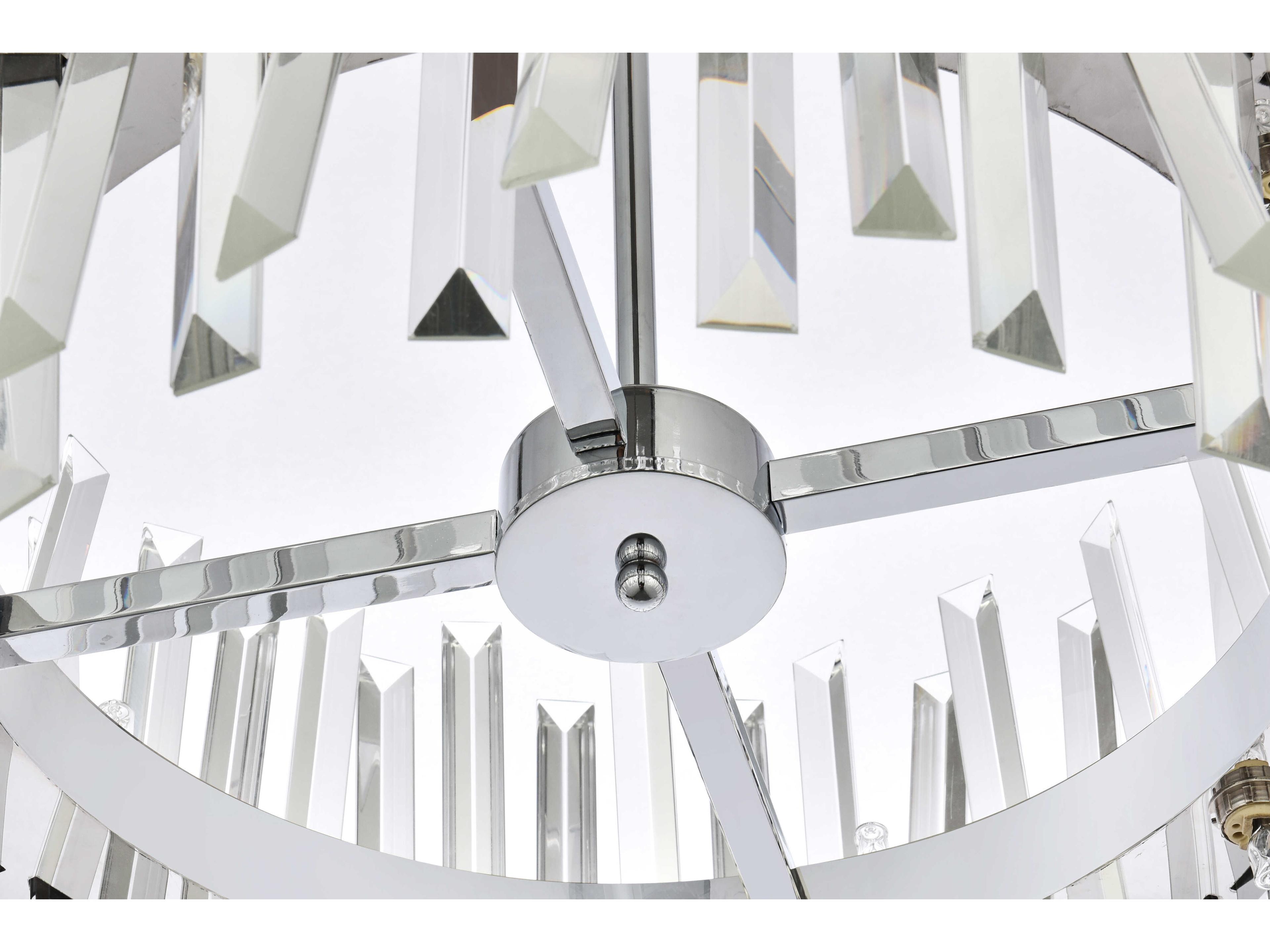 Elegant Lighting Serephina 10-Light Chrome Crystal Linear Pendant