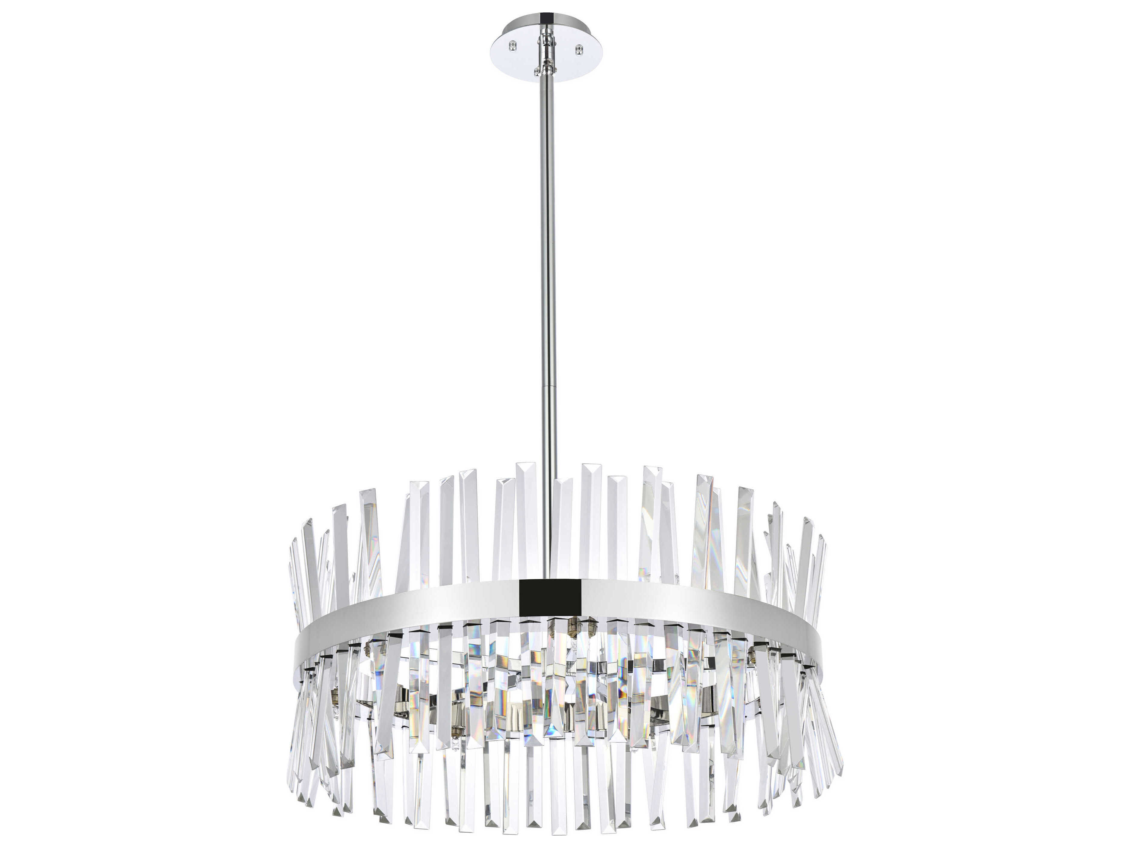 Elegant Lighting Serephina 14-Light Chrome Crystal Linear Pendant