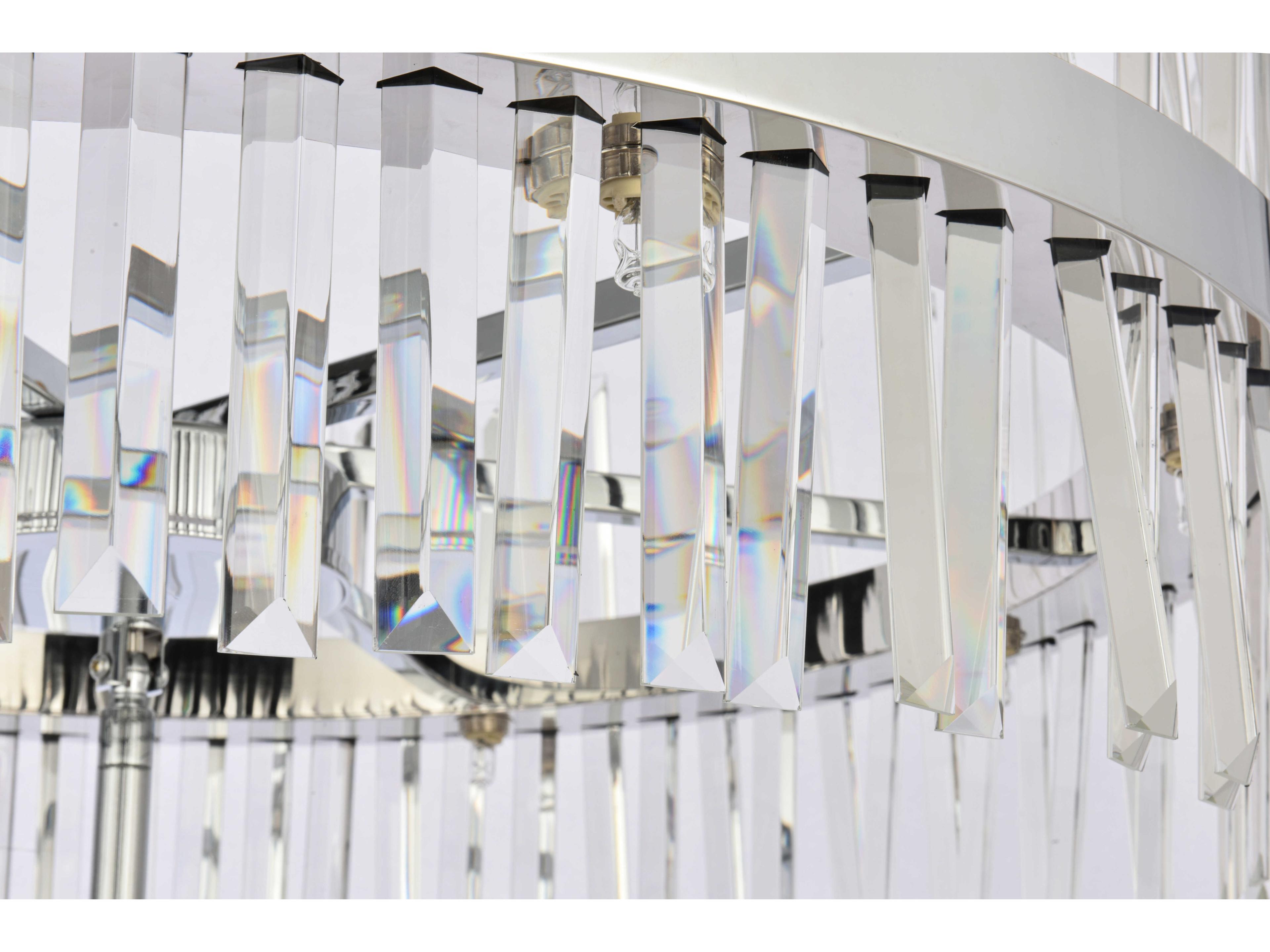 Elegant Lighting Serephina 46-Light Chrome Round Tiered Chandelier