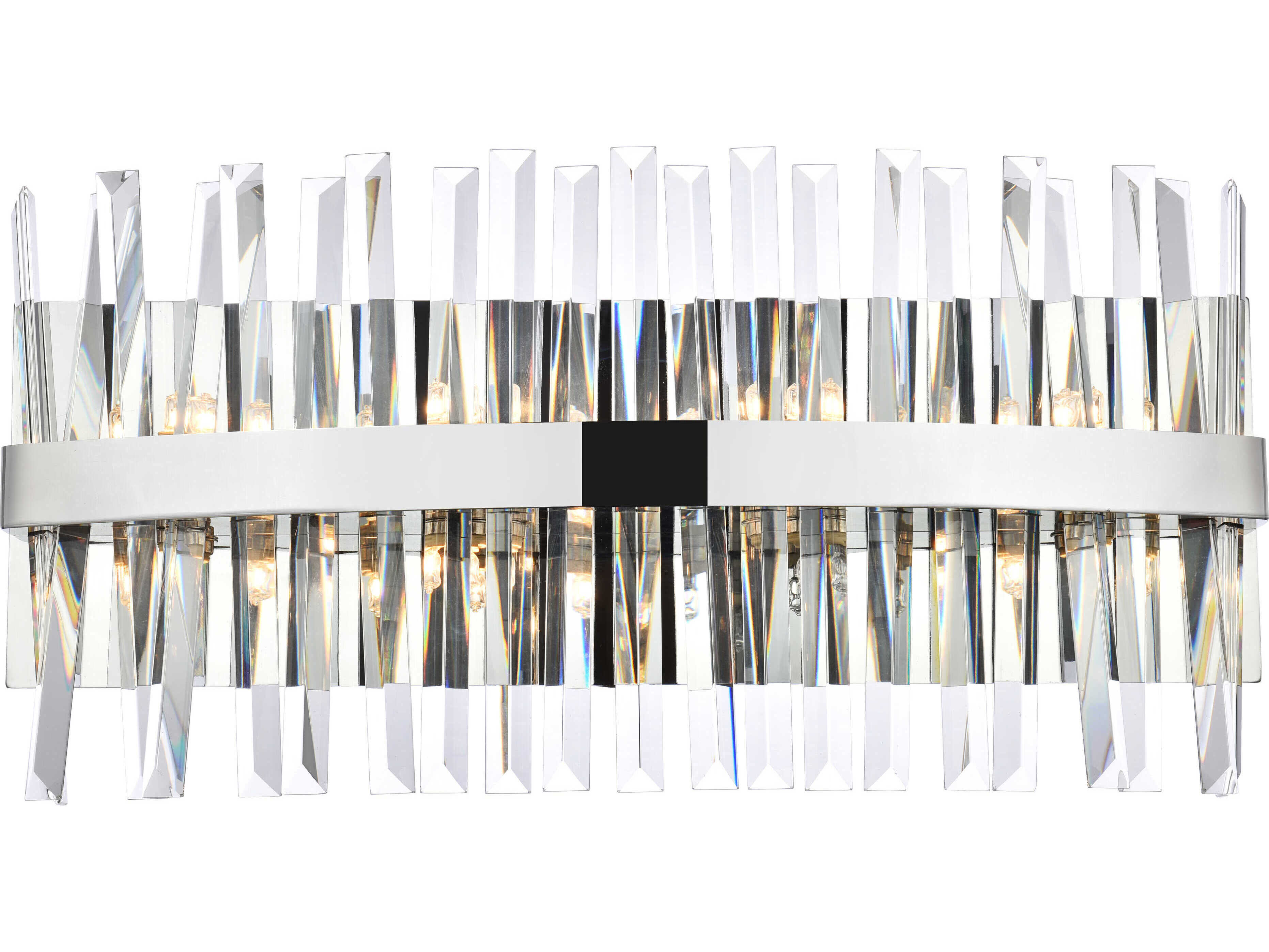 Elegant Lighting Serephina 8-Light Chrome Crystal Vanity Light