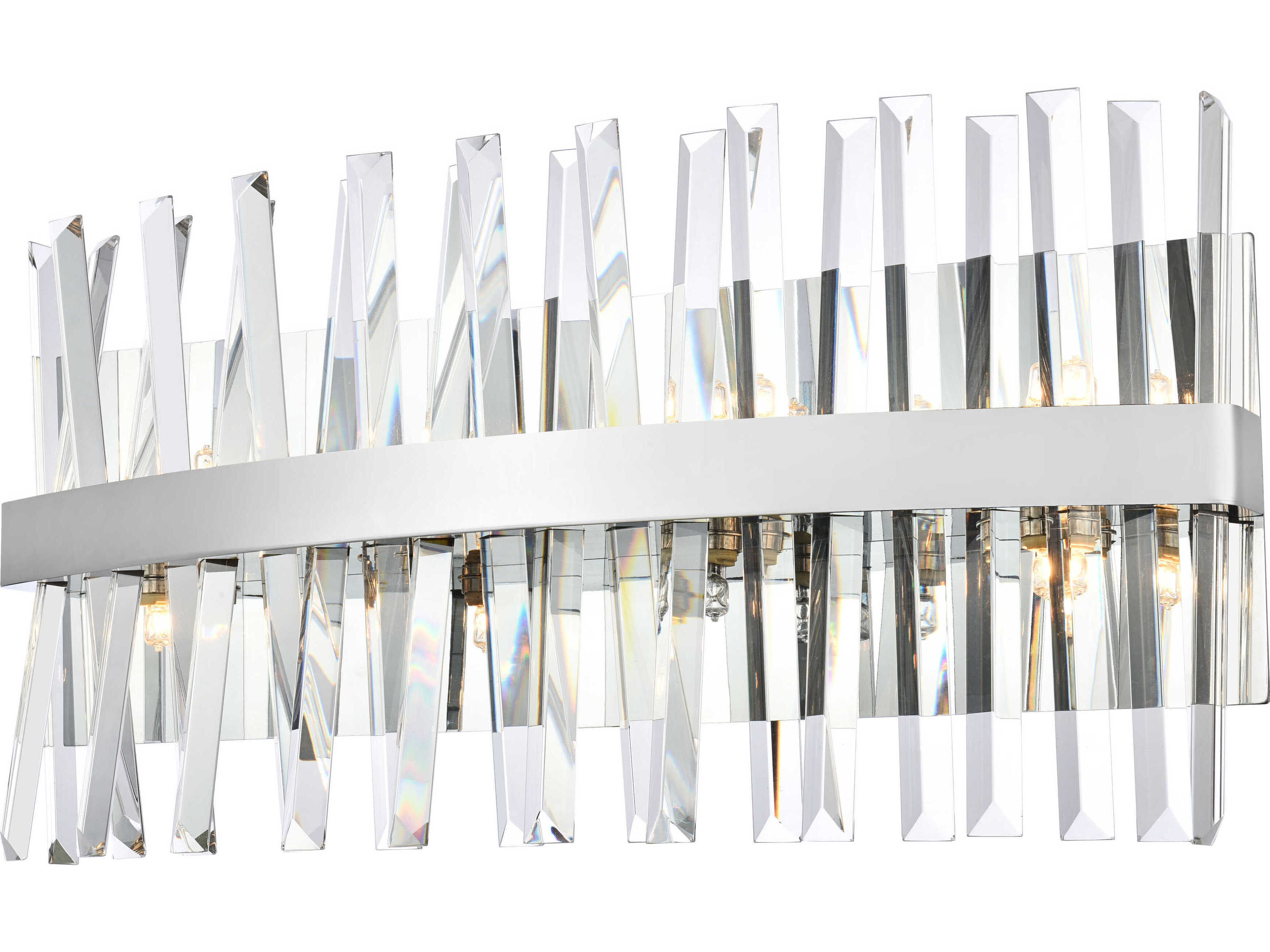 Elegant Lighting Serephina 8-Light Chrome Crystal Vanity Light