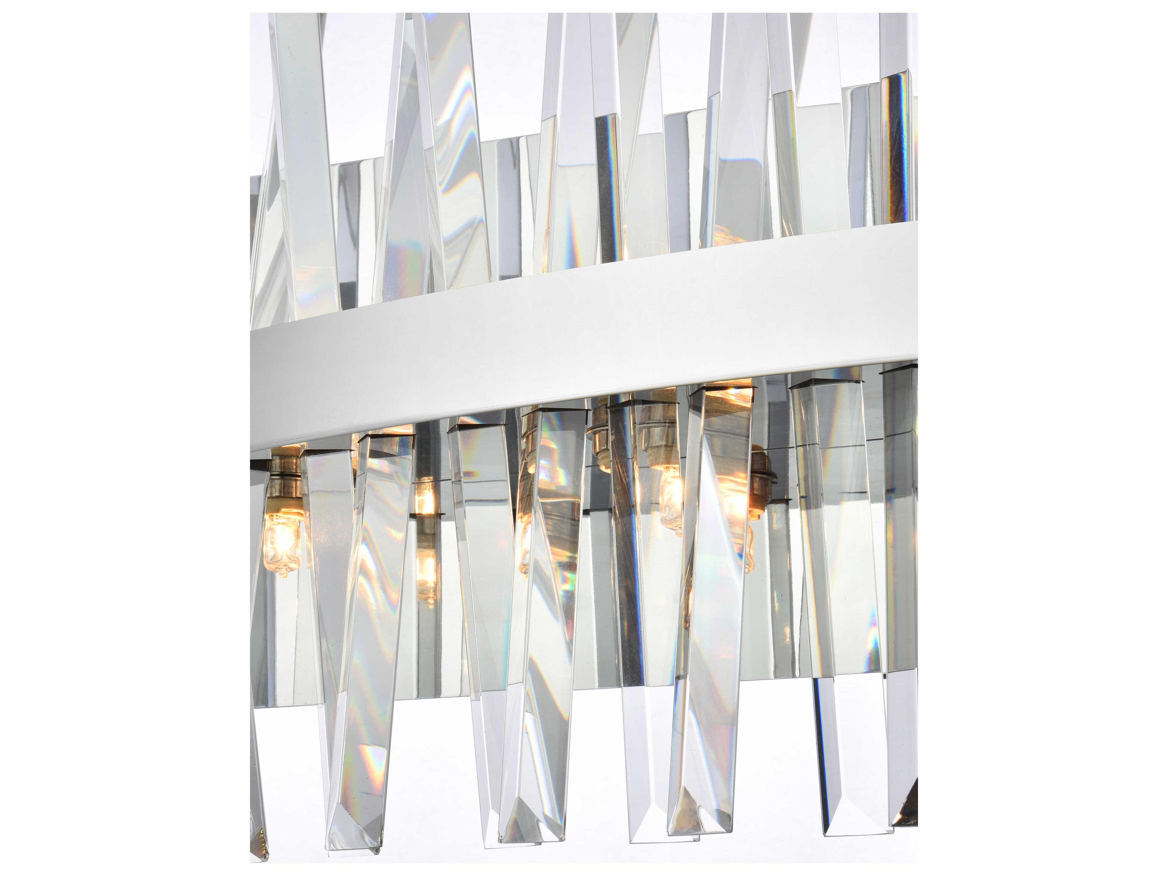 Elegant Lighting Serephina 8-Light Chrome Crystal Vanity Light
