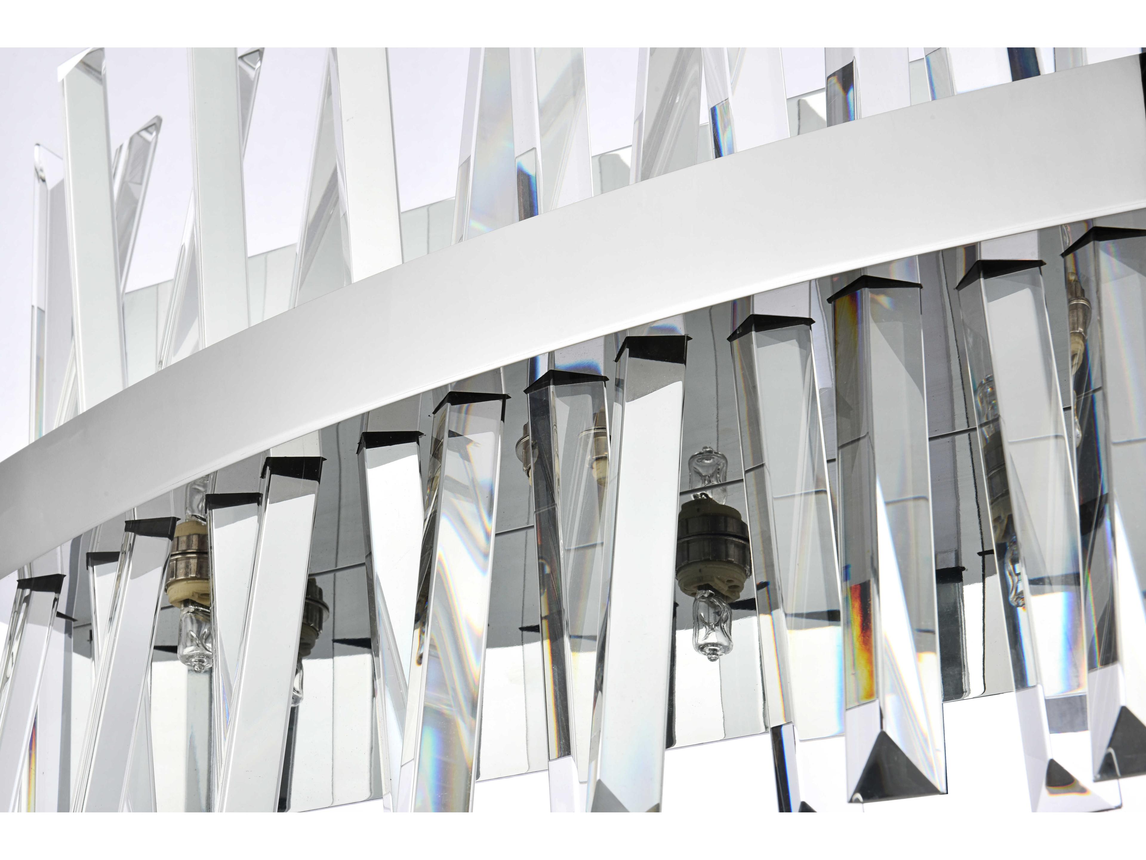 Elegant Lighting Serephina 8-Light Chrome Crystal Vanity Light